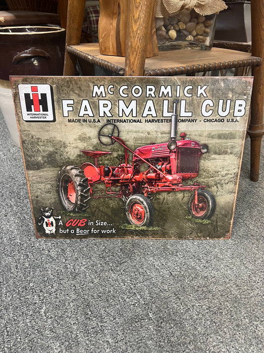 McCormick Farmall Cub Metal Sign