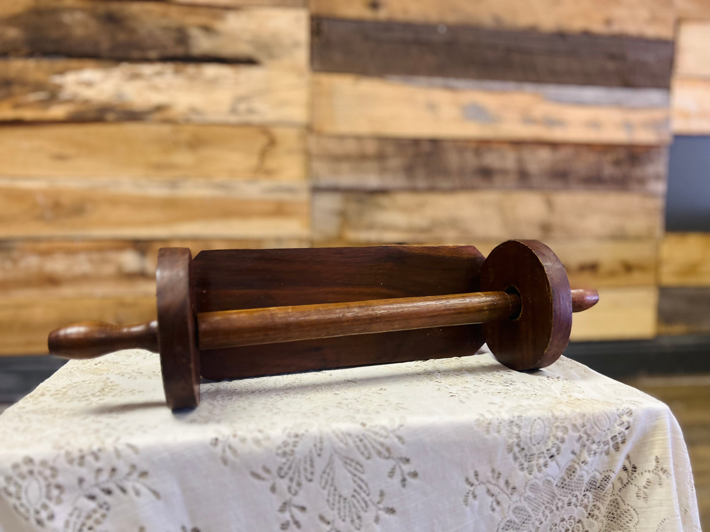 Vintage Wooden Wall Mount Paper Towl Holder