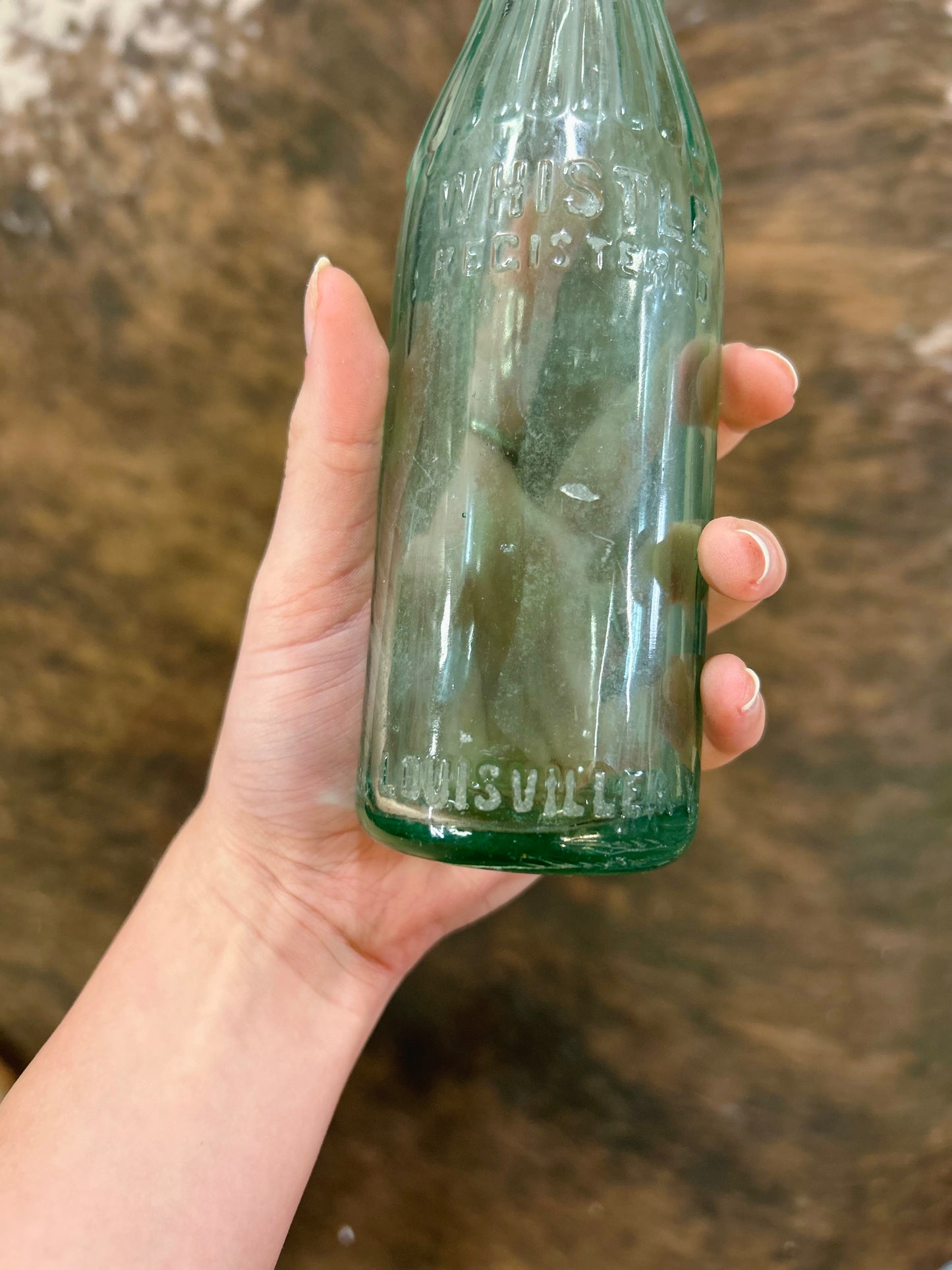 Vintage Whistle Bottling Company "Whistle Registered" Glass Bottle