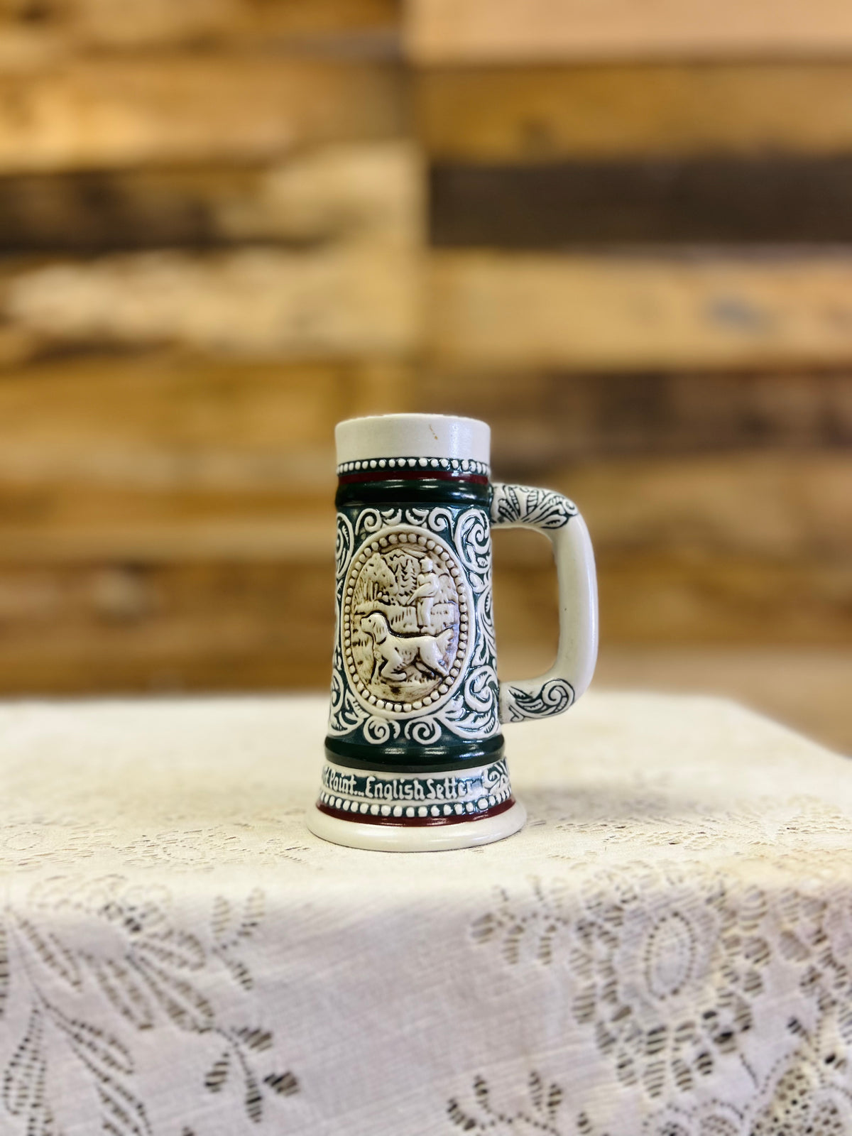 Vintage Avon Rainbow Trout & English Setter Mug