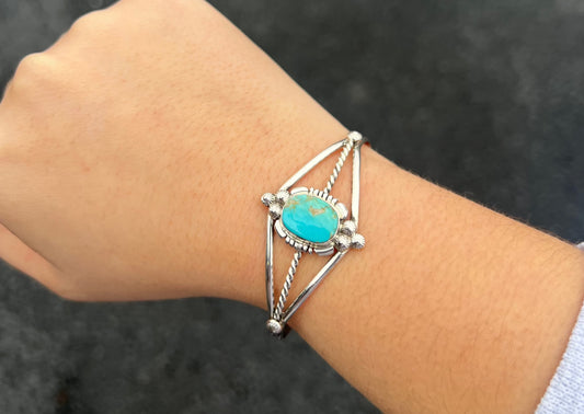Kingman Turquoise Split Bracelet