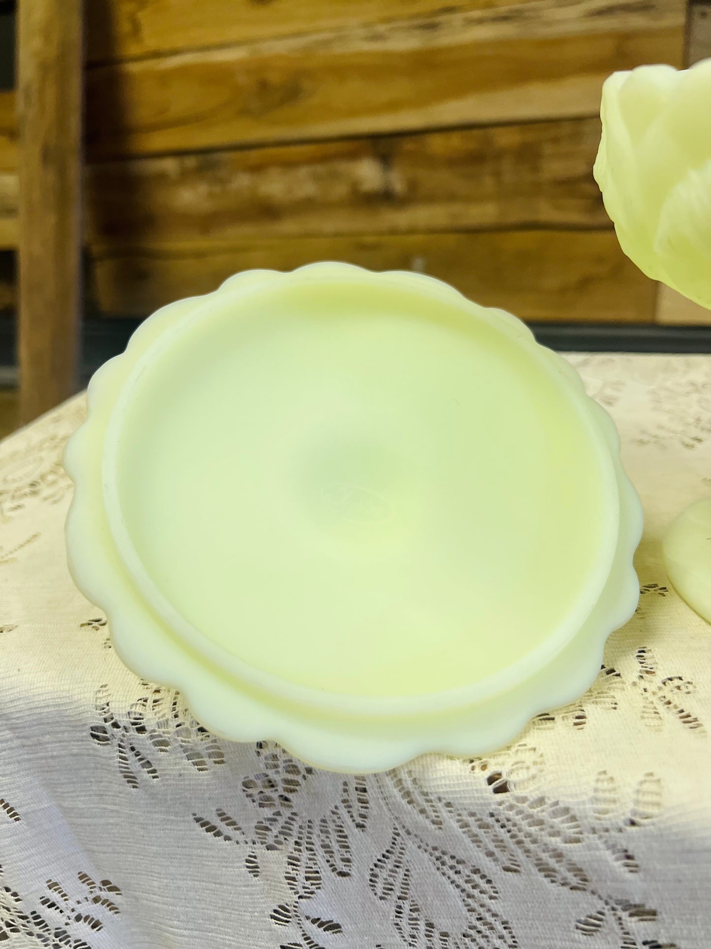 Vintage Fenton Water Lily Compote Dish with Lid