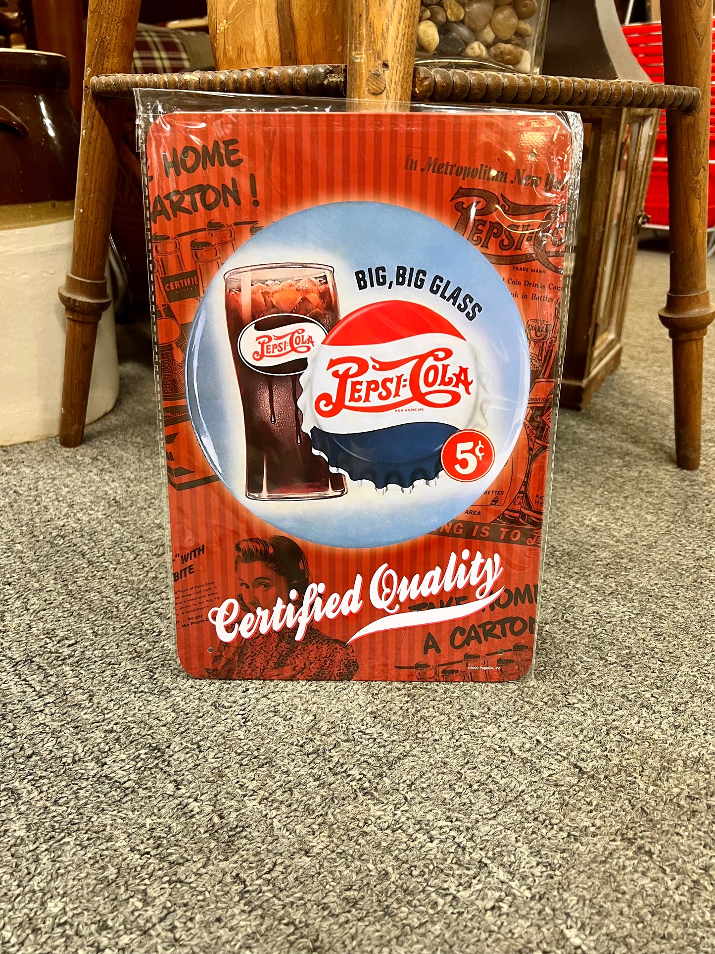 Pepsi Cola Certified Quality Metal Sign
