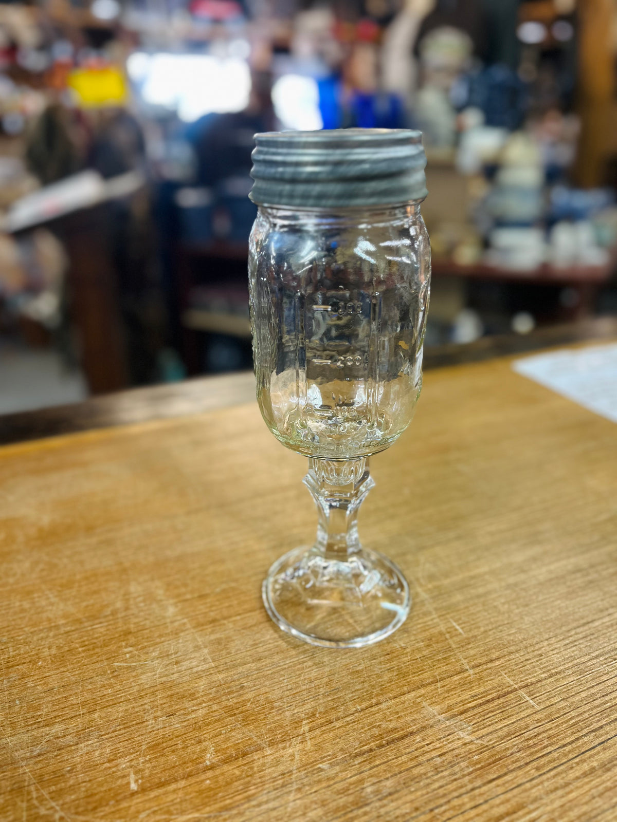 Vintage Pedistal Ball Mason Jar