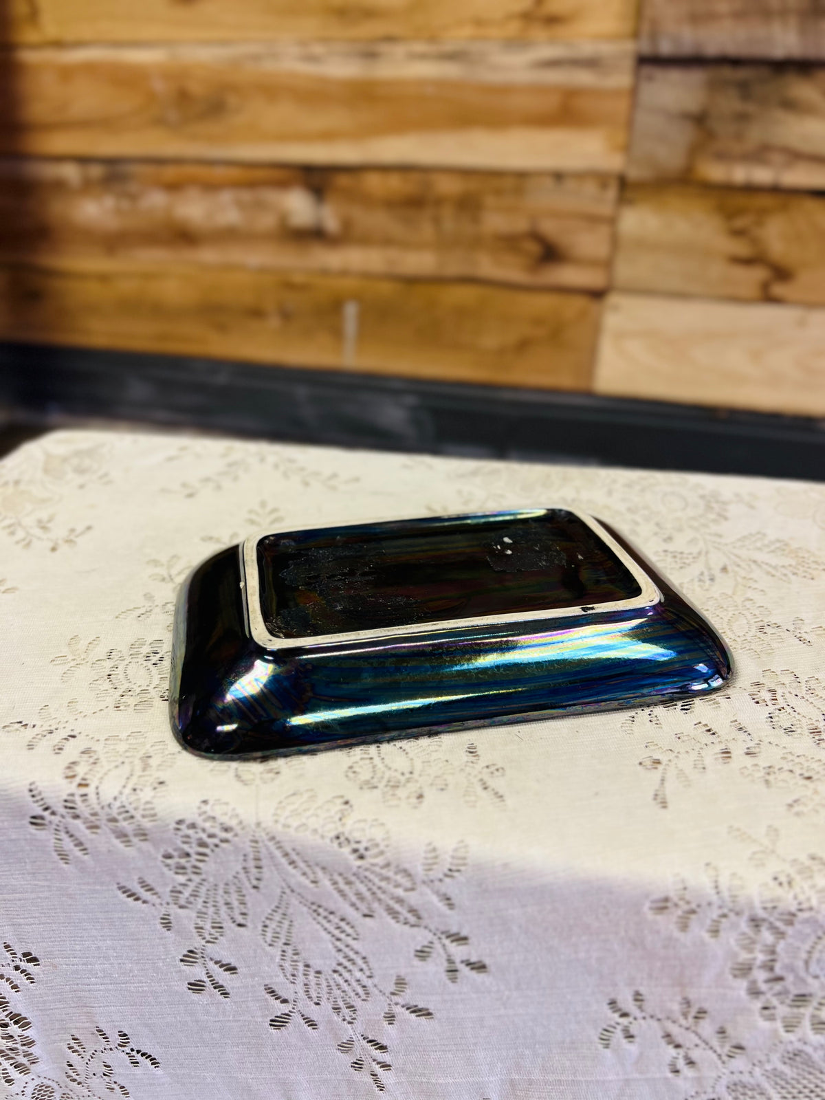 Vintage Carnival Glass Trinket Tray