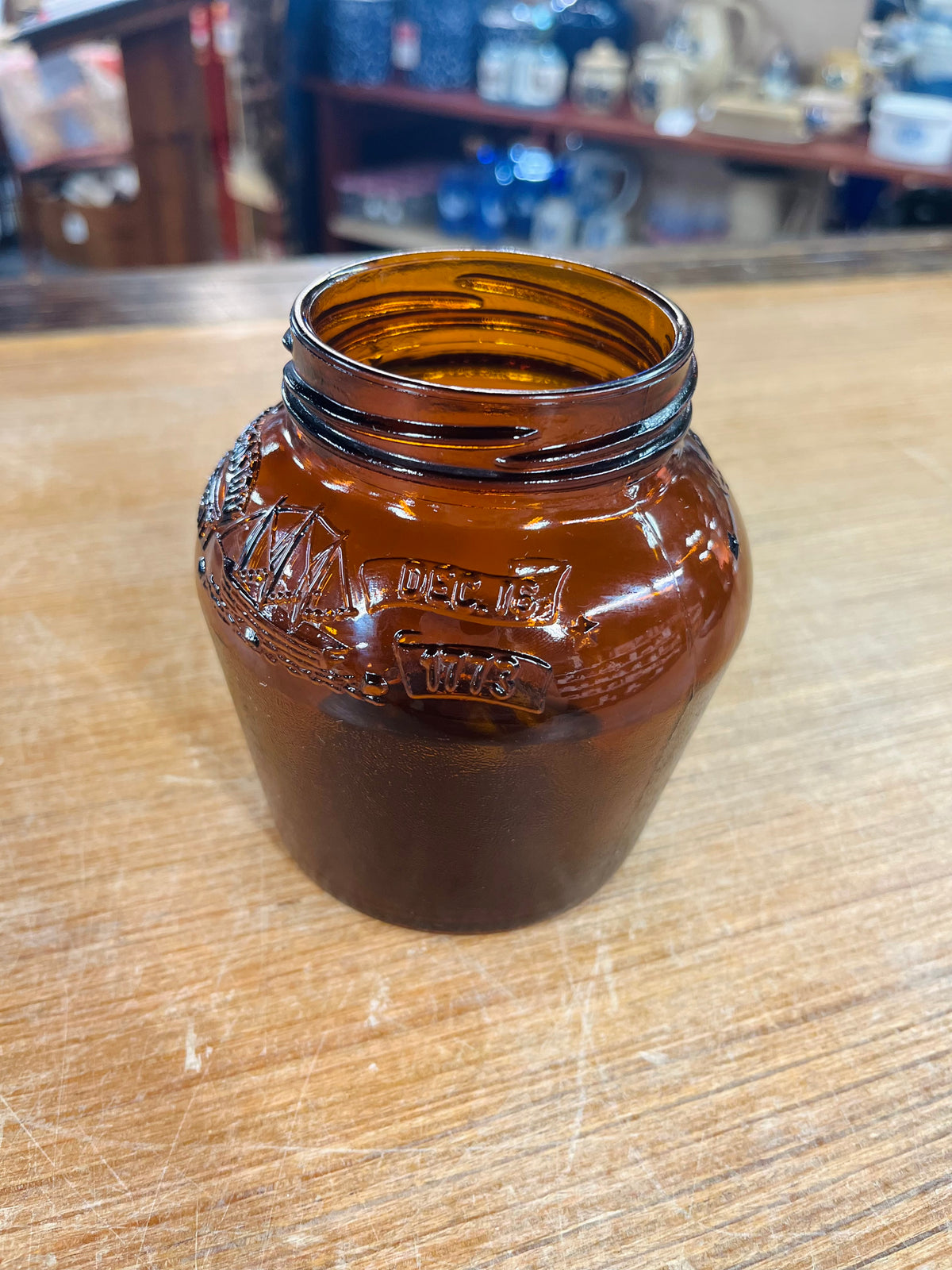 Vintage 1976 Anchor Hocking American Revolution &The Boston Tea Party Jar