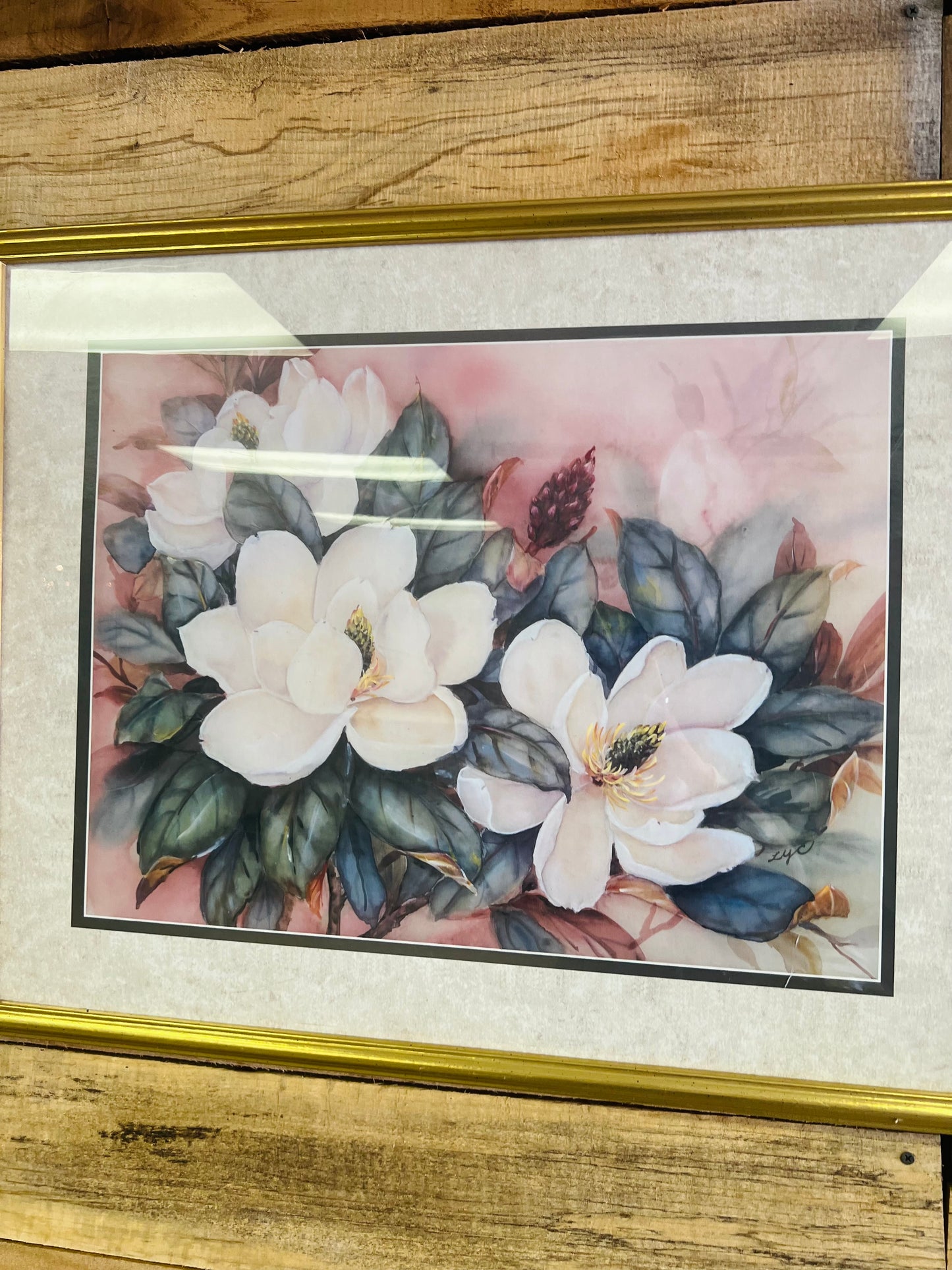 Vintage White Magnolia Frame