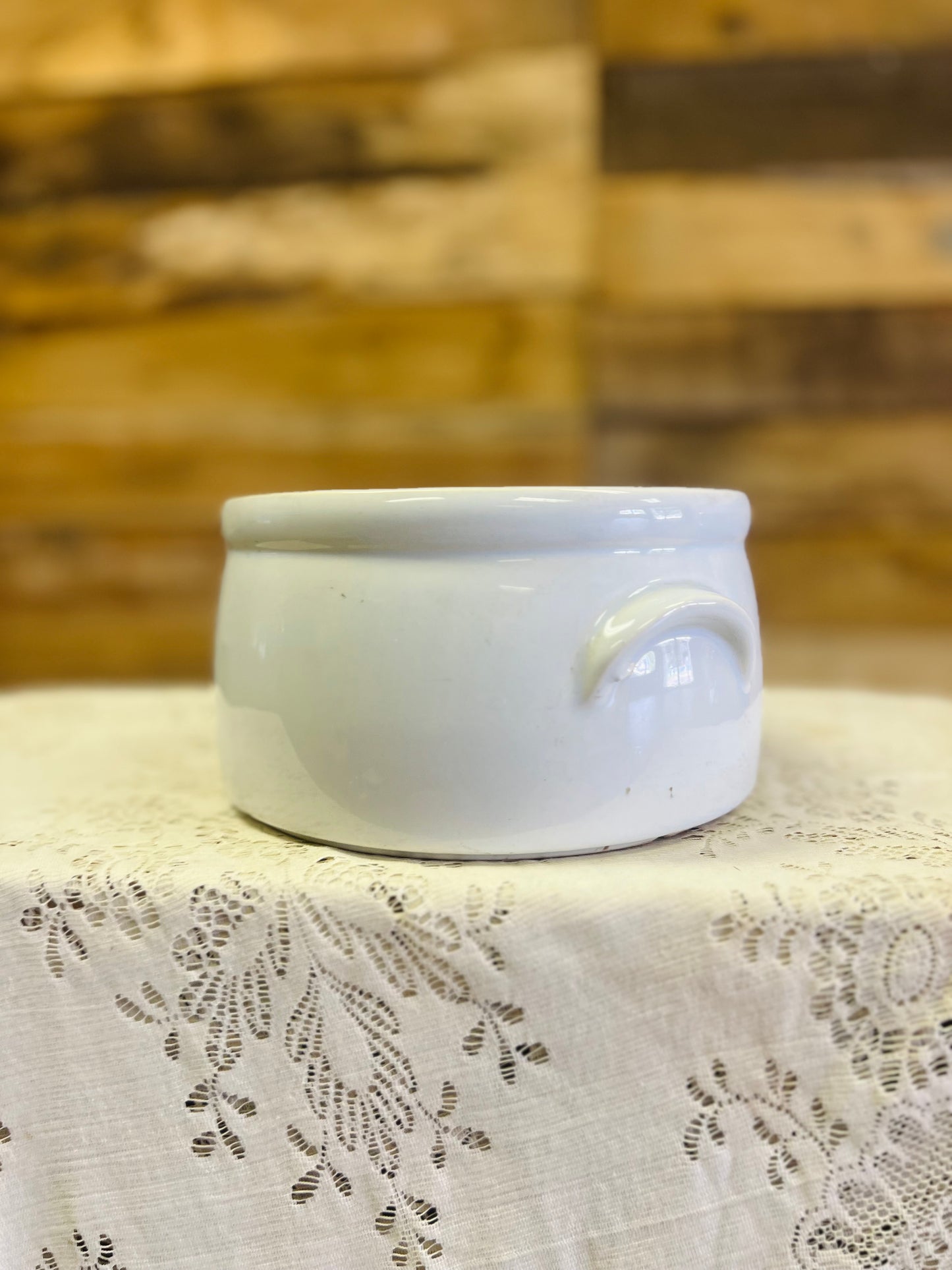 Vintage McCoy 1421 White Pot/Crock