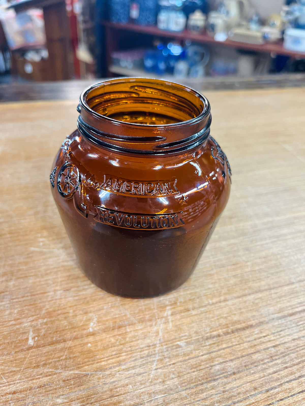 Vintage 1976 Anchor Hocking American Revolution &The Boston Tea Party Jar