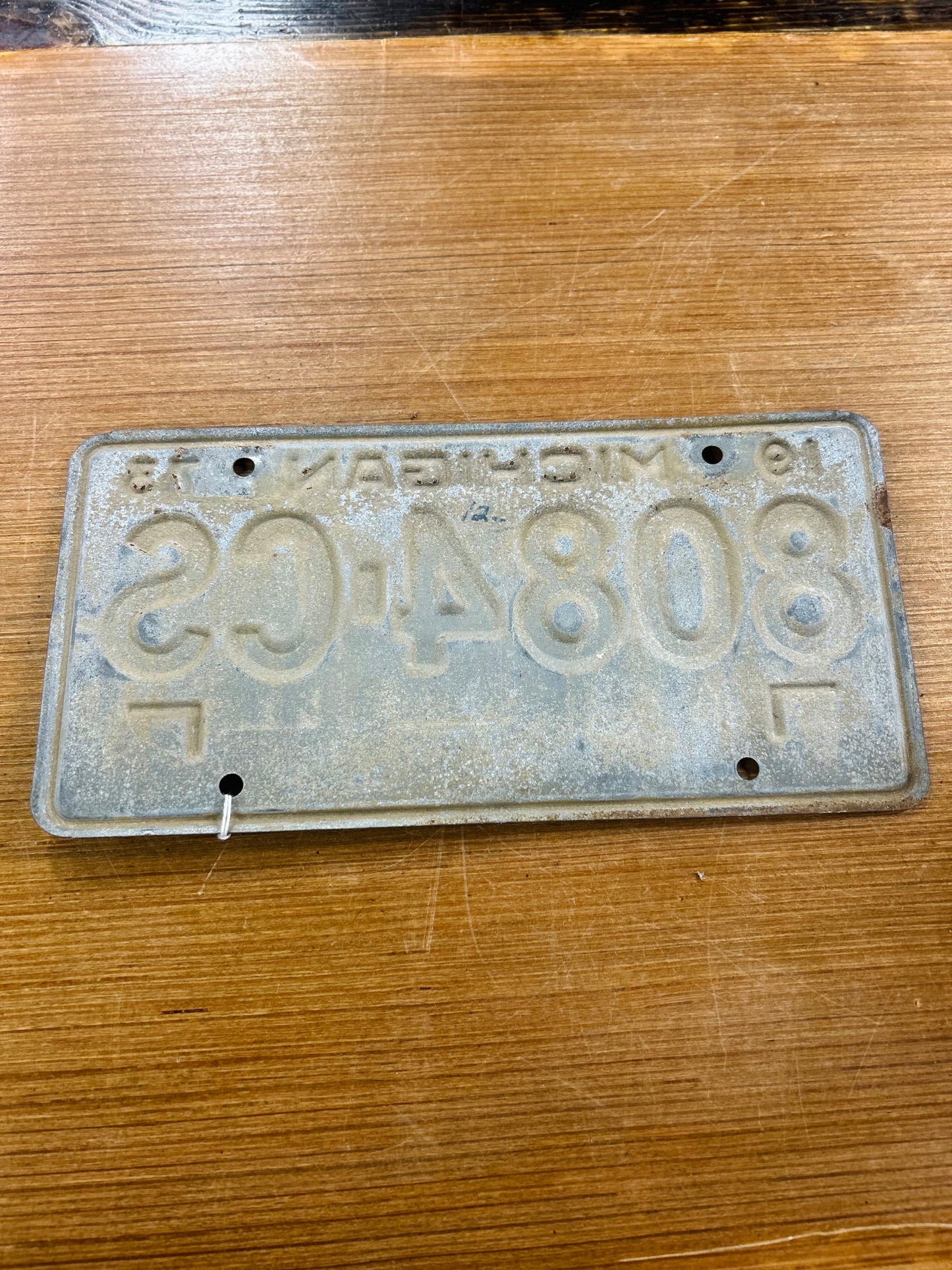 Vintage Metal 1973 Michigan License Plate
