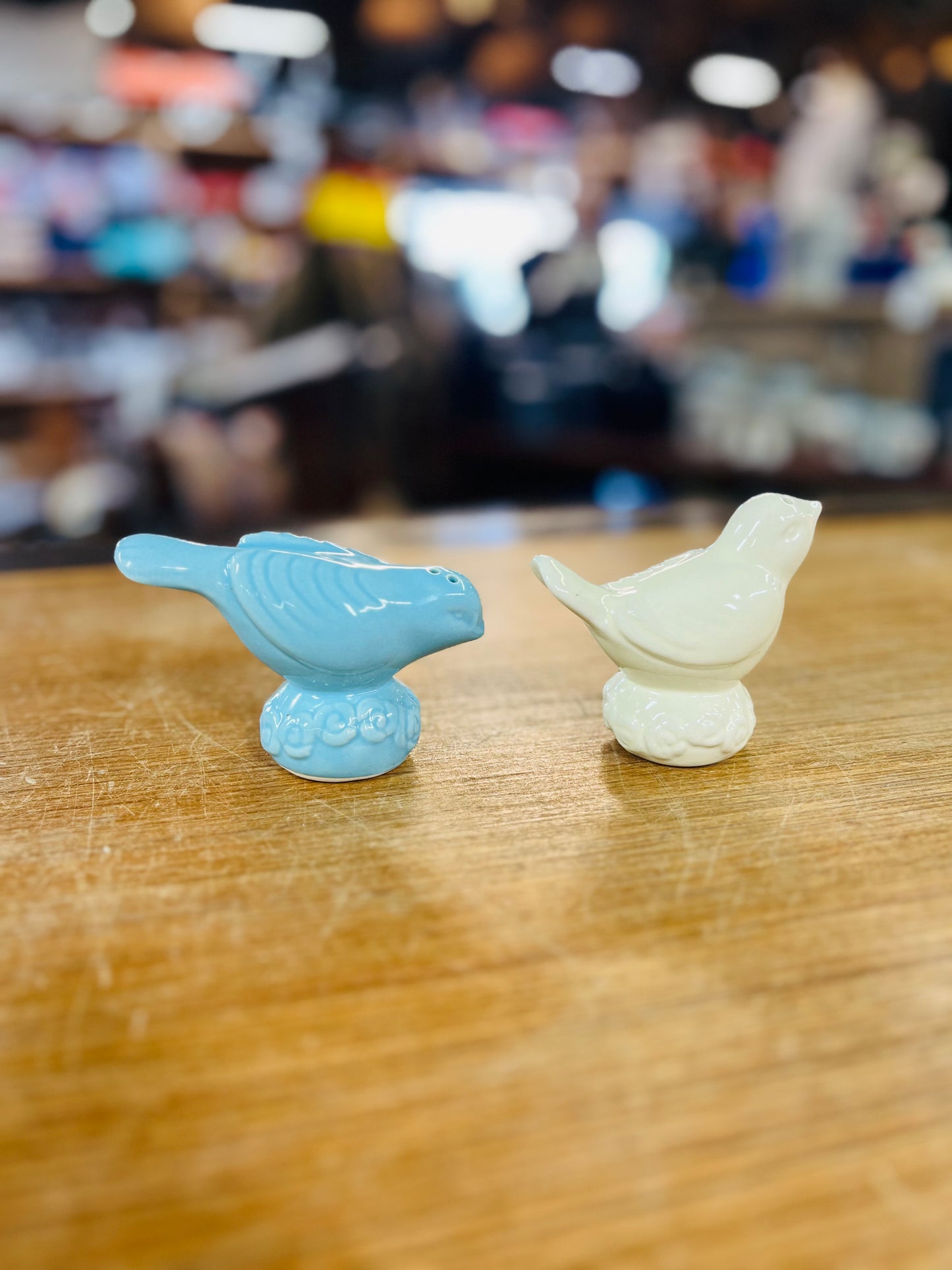 Vintage Ceramic Love Birds Salt & Pepper Shakers