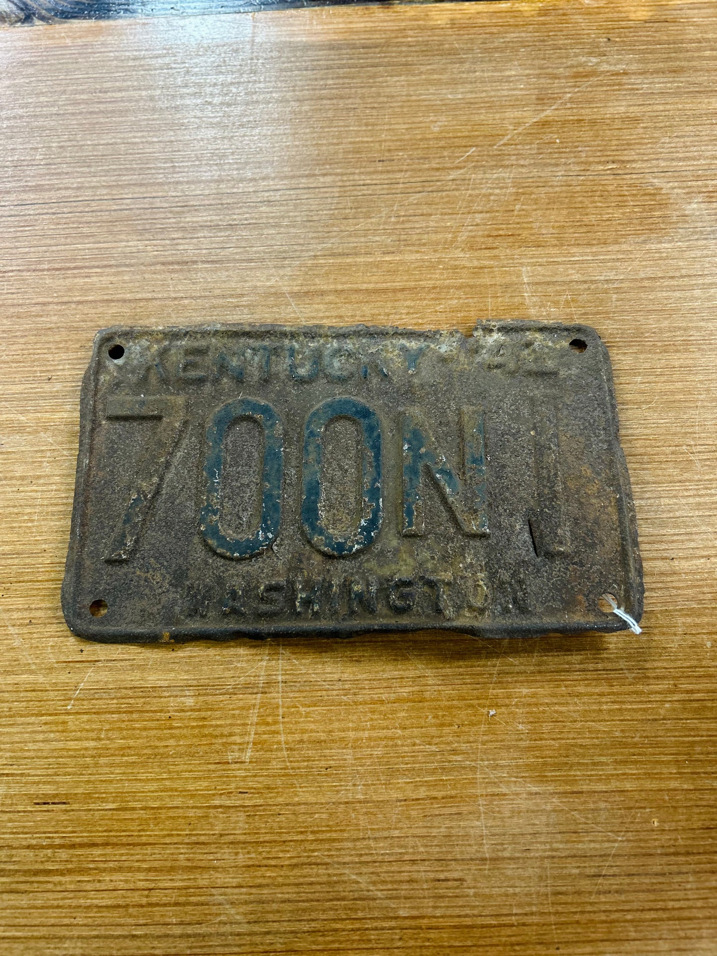 Vintage 1941 Kentucky Washington Co License Plate