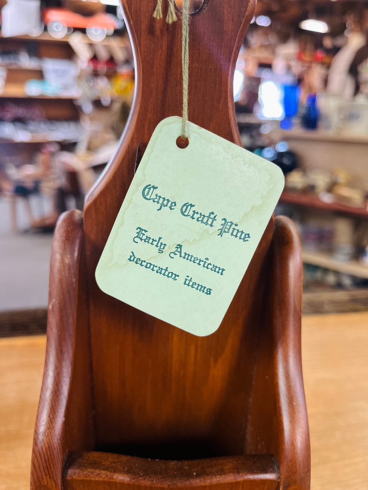 Vintage Walnut Wood Pine Craft Copper Bottle Opener