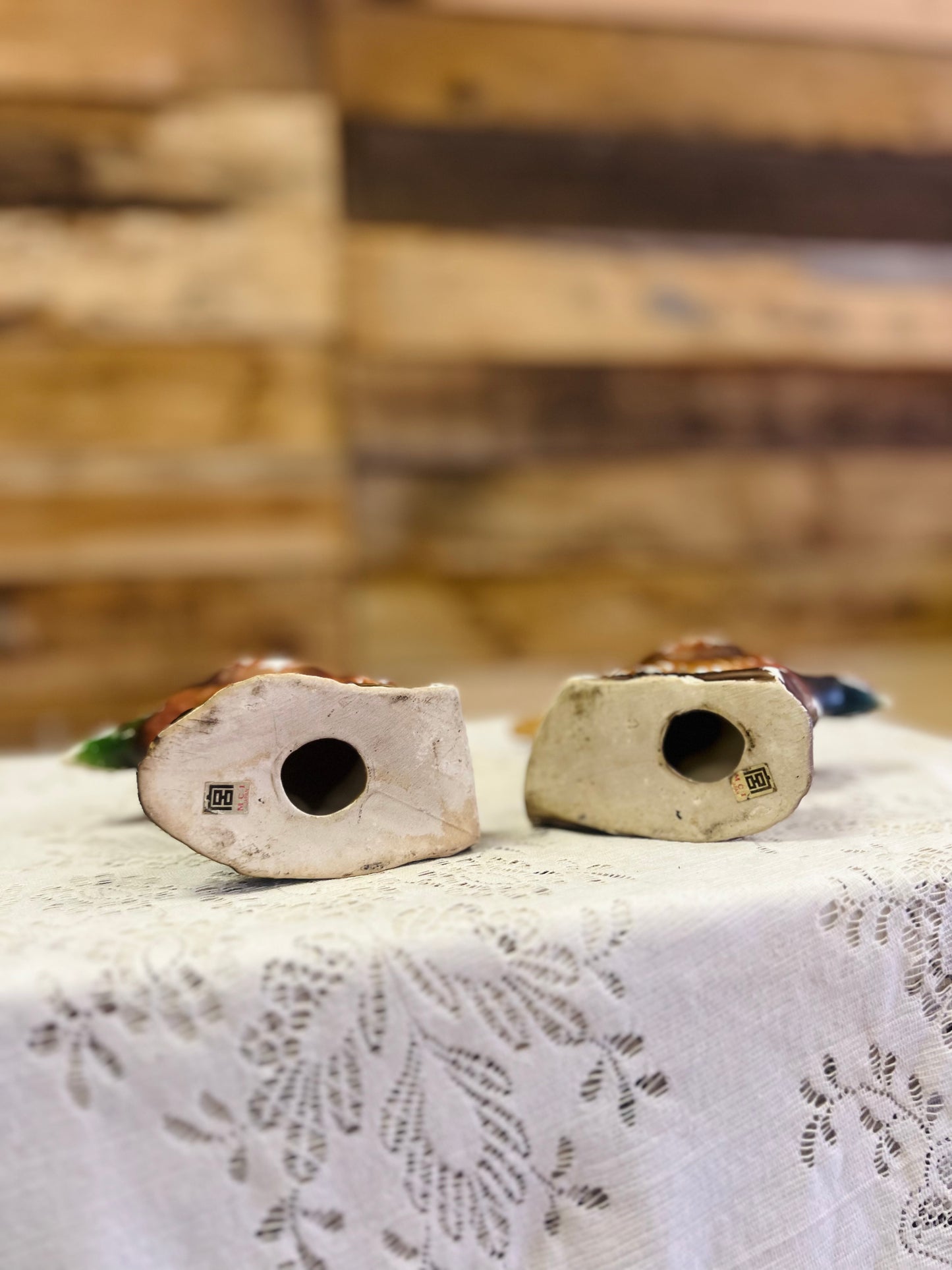 Vintage Set of Two Pheasants
