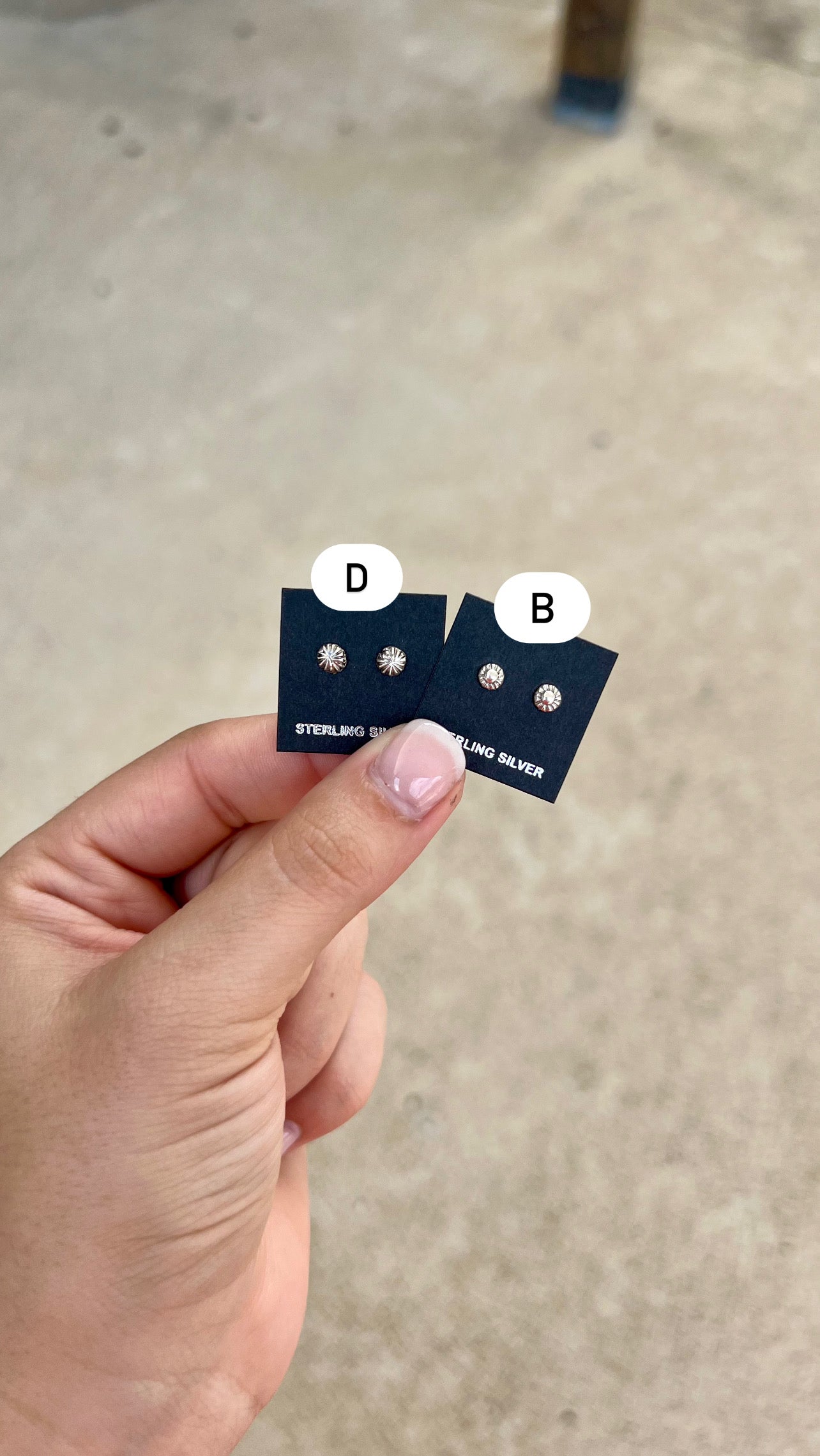 Sterling Silver Stamped Studs