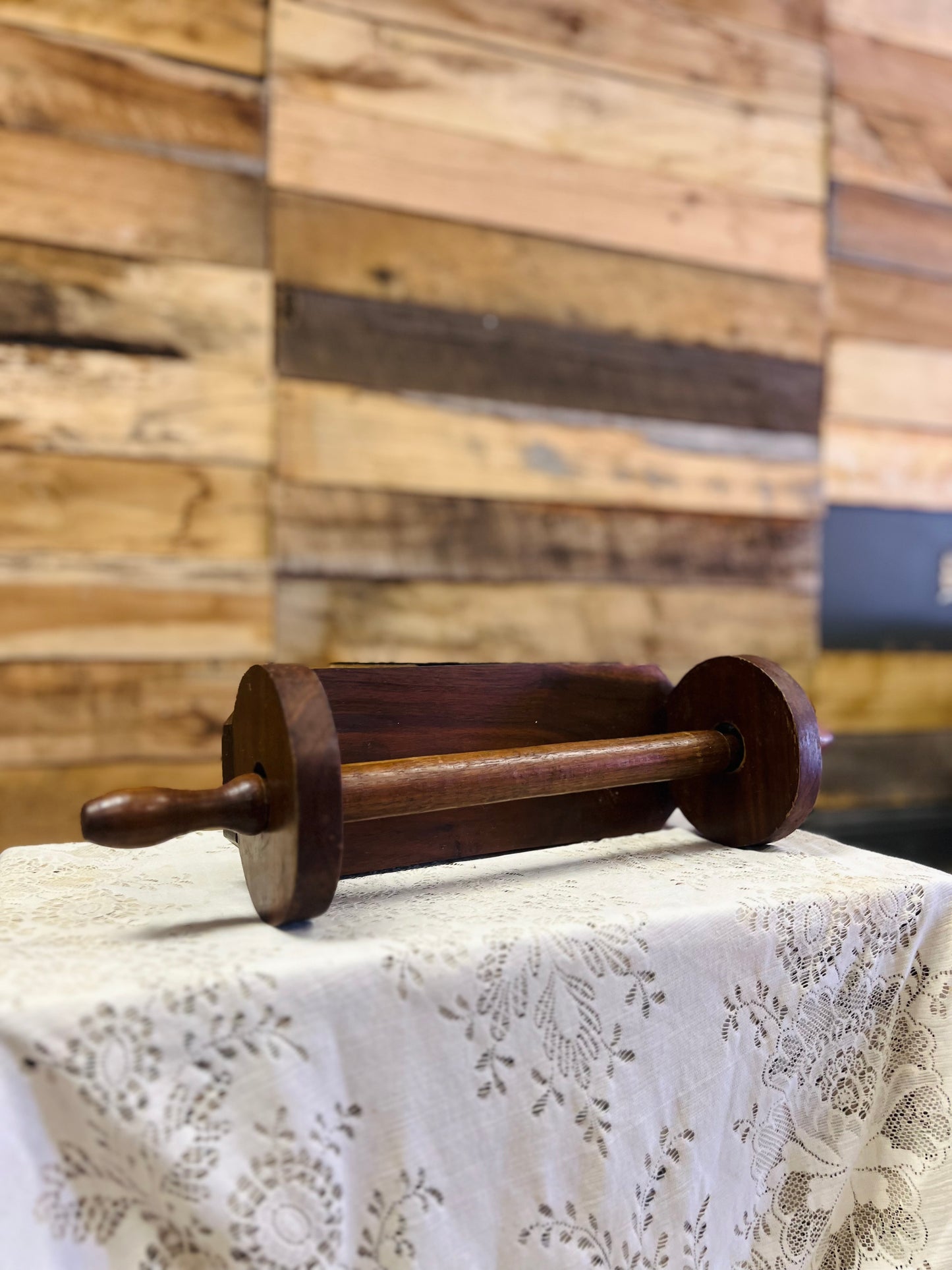 Vintage Wooden Wall Mount Paper Towl Holder