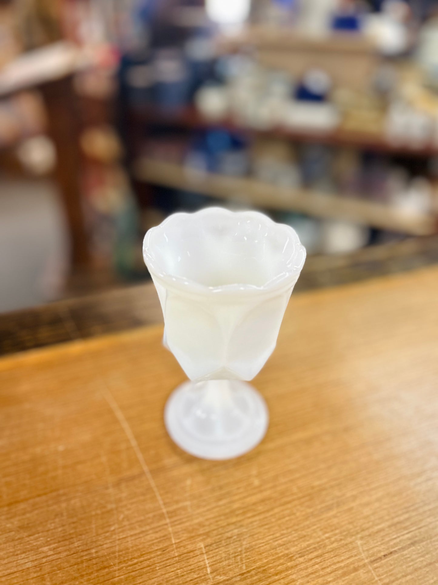 Vintage Milk Glass Goblet