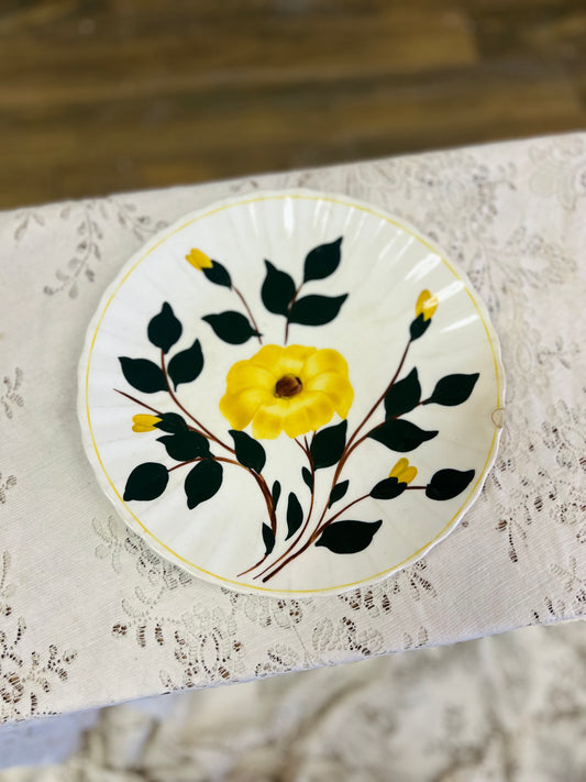 Vintage Blue Ridge Southern Pottery Hand Painted "Yellow Nocturne" Pattern