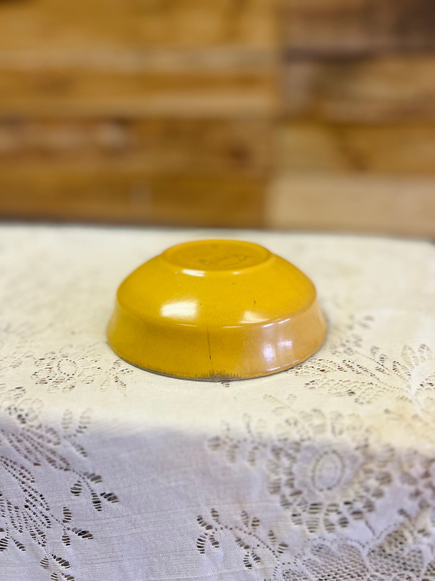 Vintage Franciscan Grey and Yellow Flower Bowl