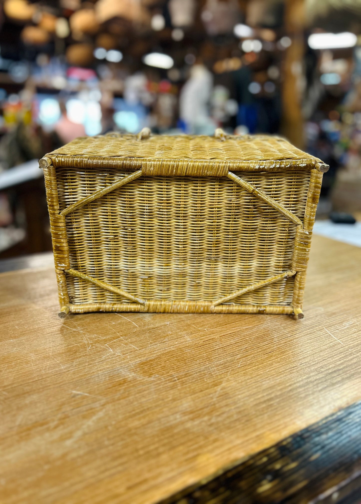 Old Whicker Basket with Handles