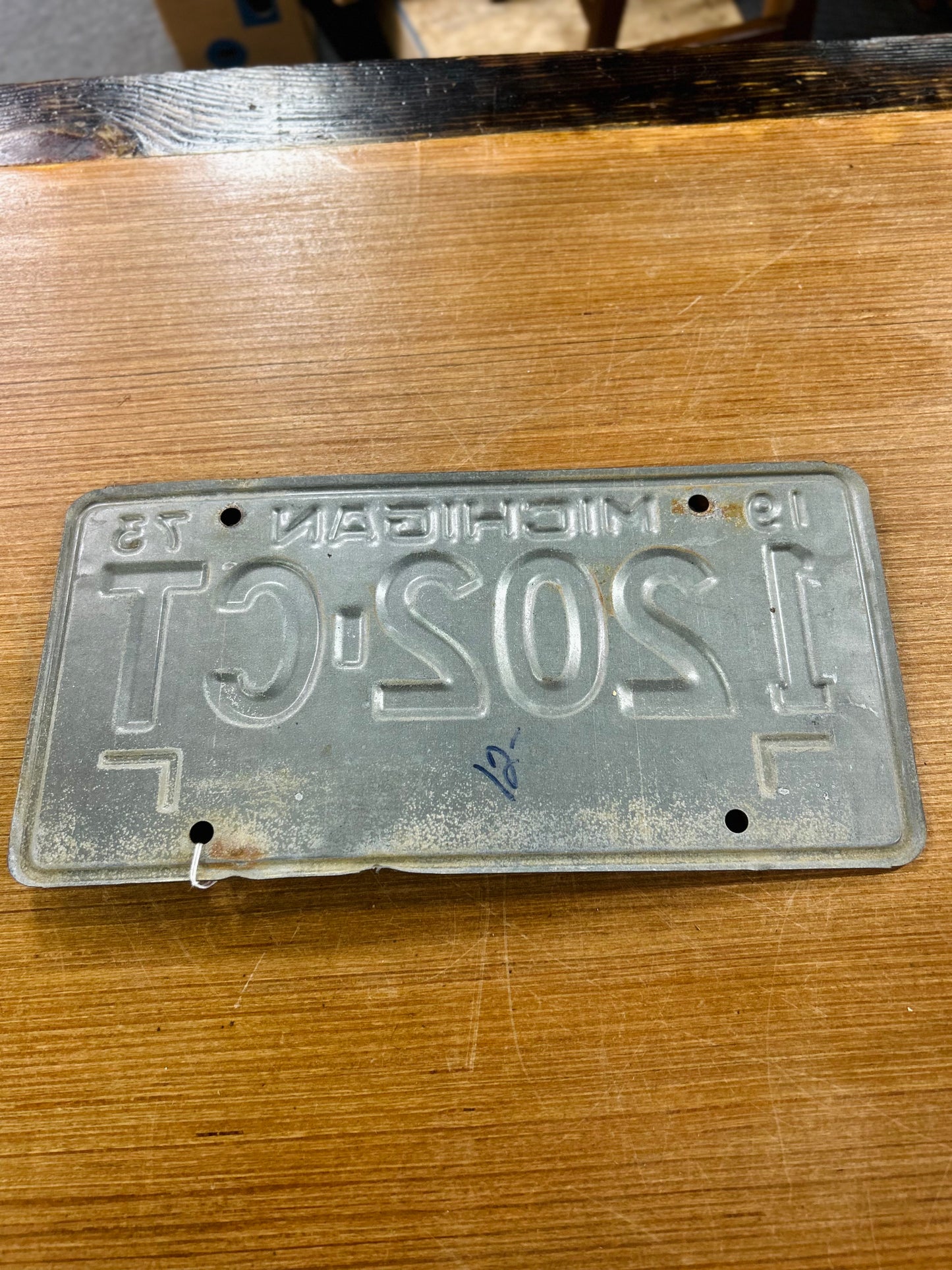 Vintage Metal Michigan 1973 License Plate