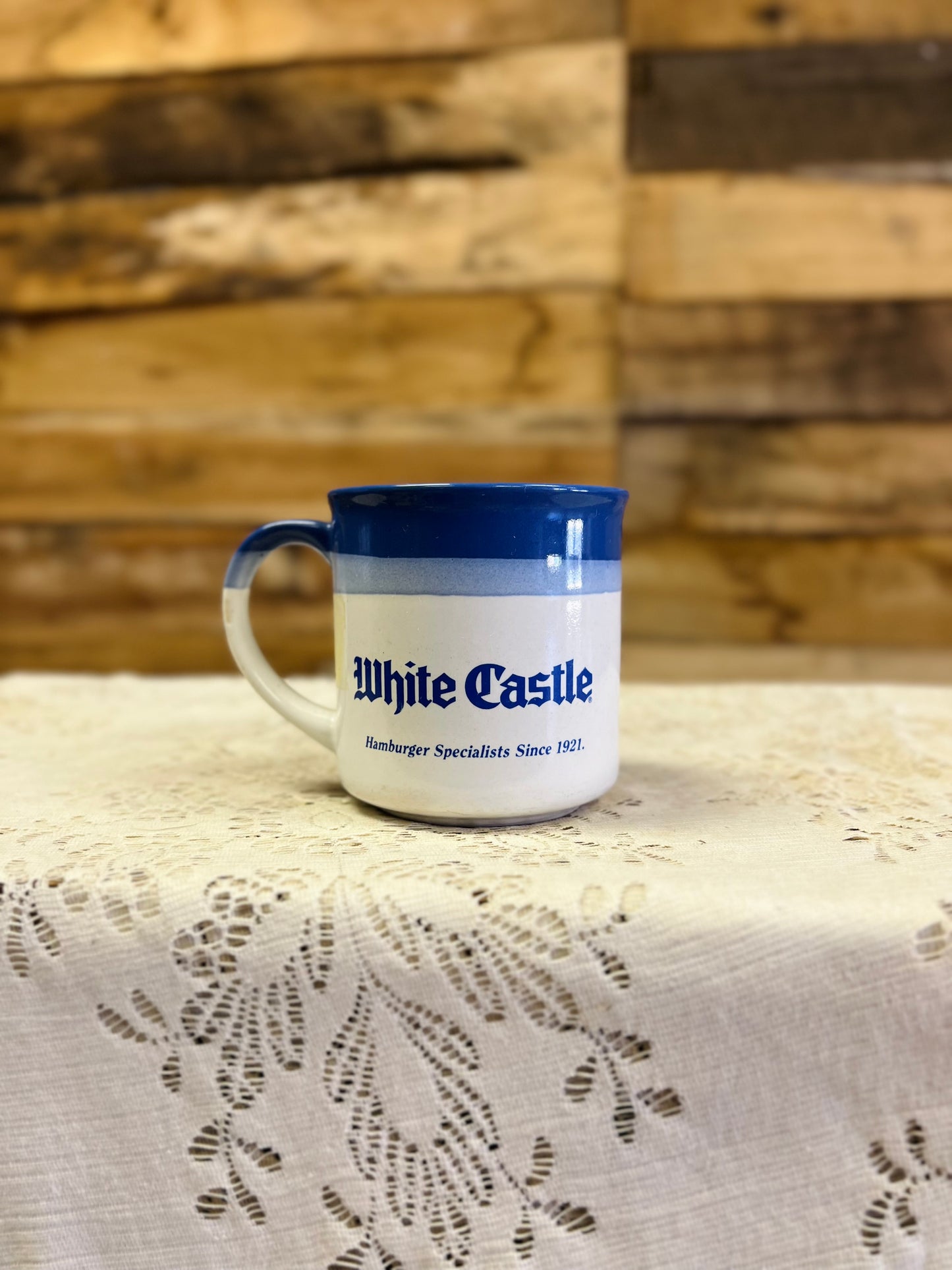 Vintage White Castle Ceramic Advertising Coffee Mug