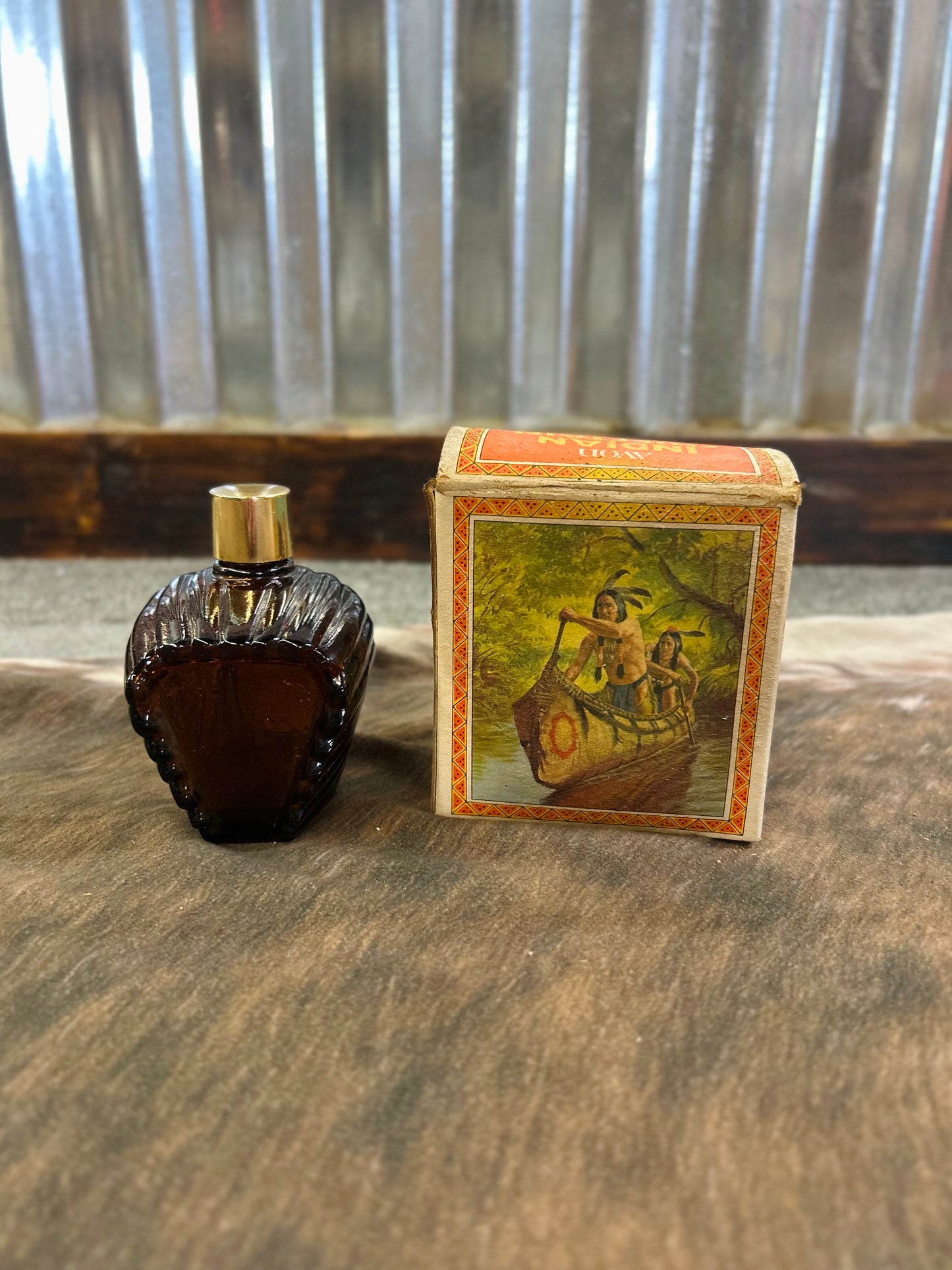 Vintage Avon Indian Chieftain Decanter w/ box