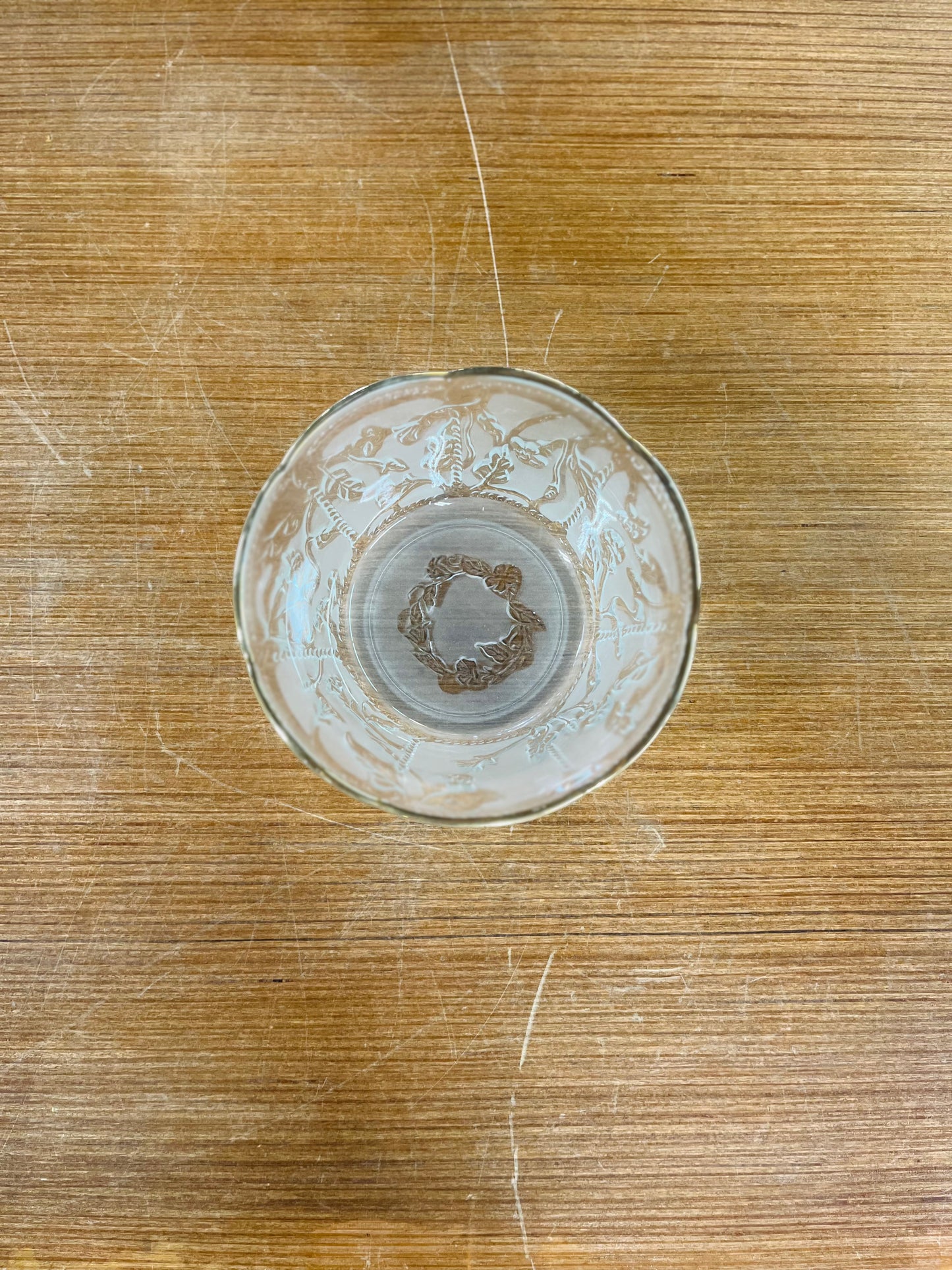 Vintage KIG Indonesia Frosted Glass Candy Dish