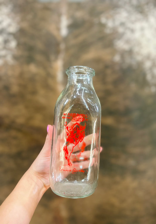 Vintage Coleman Dairy Glass Milk Bottle