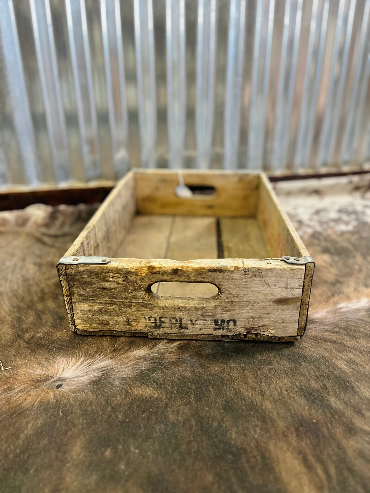 Vintage Double Cola Wooden Crate