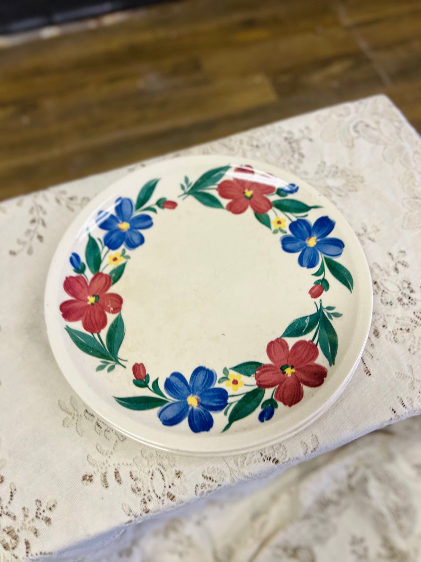 Vintage 1940s Paden City Pottery "Cosmos"Plate Shenandoah Ware SET of 4
