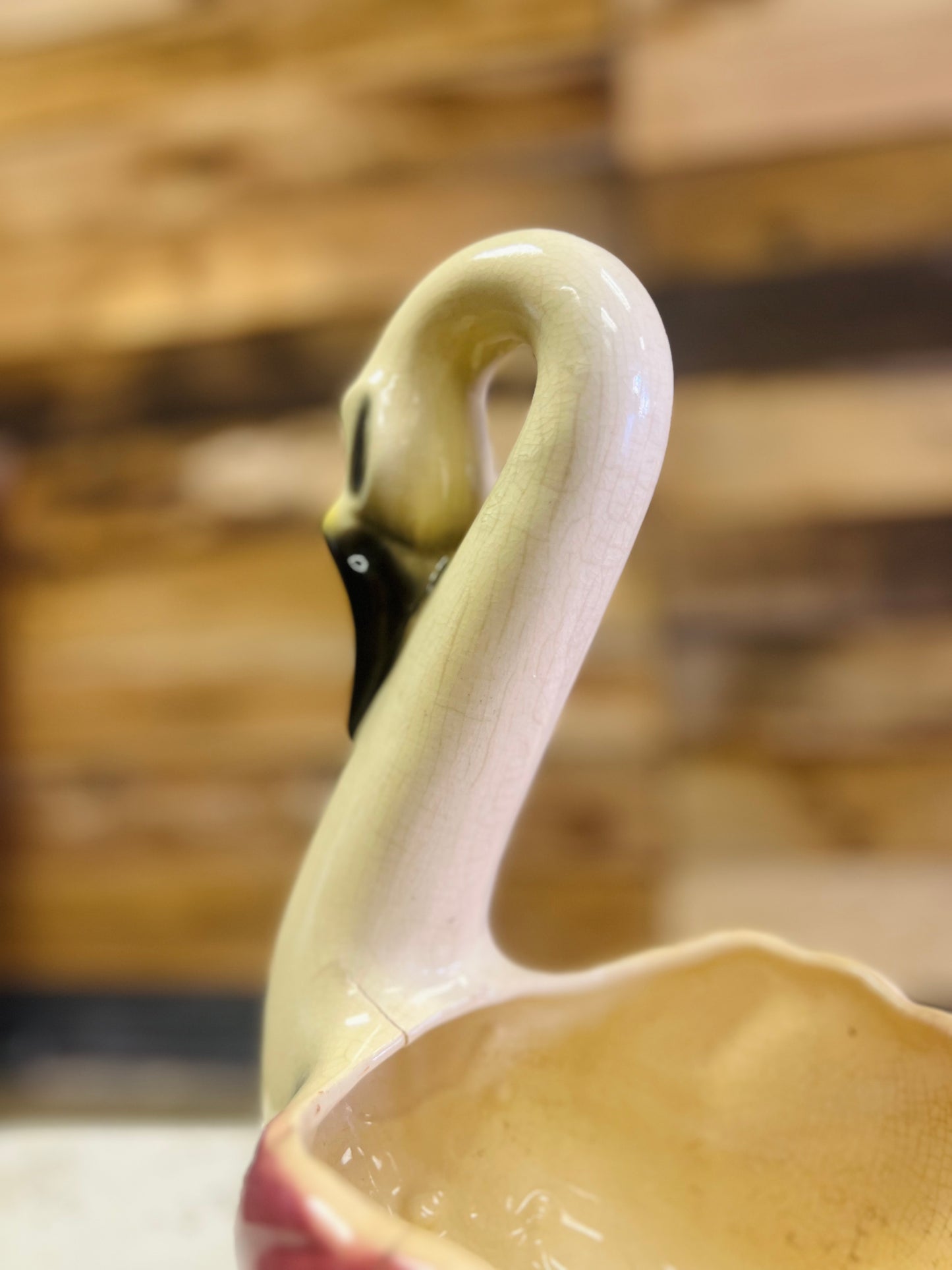 Vintage Large Swan Planter
