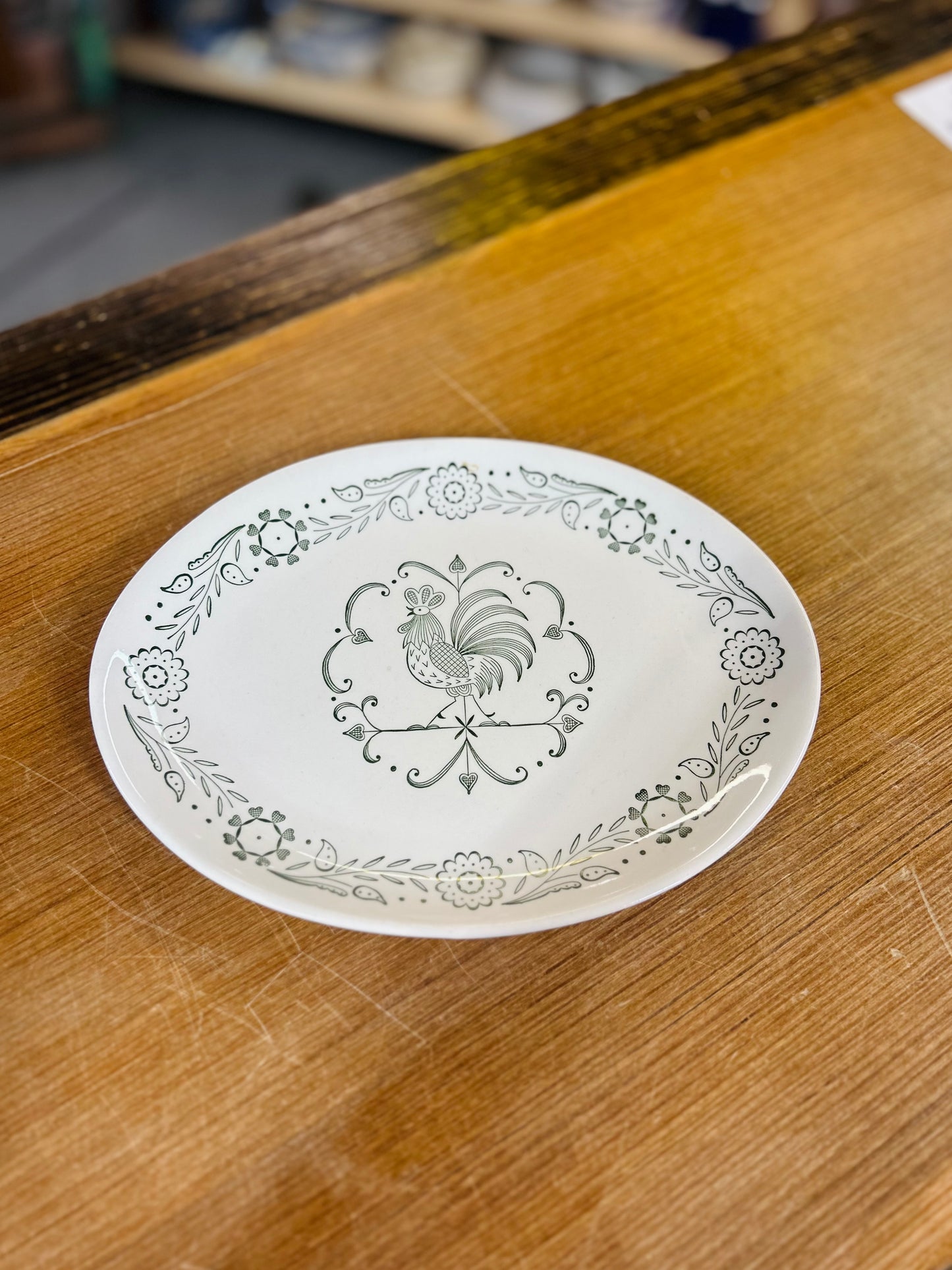 Vintage Scio Pottery Provincial Pattern Plate