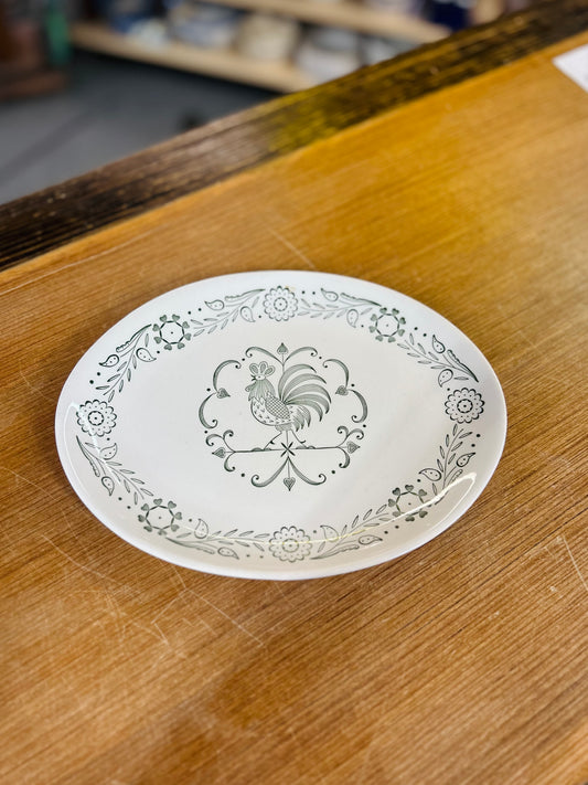 Vintage Scio Pottery Provincial Pattern Plate