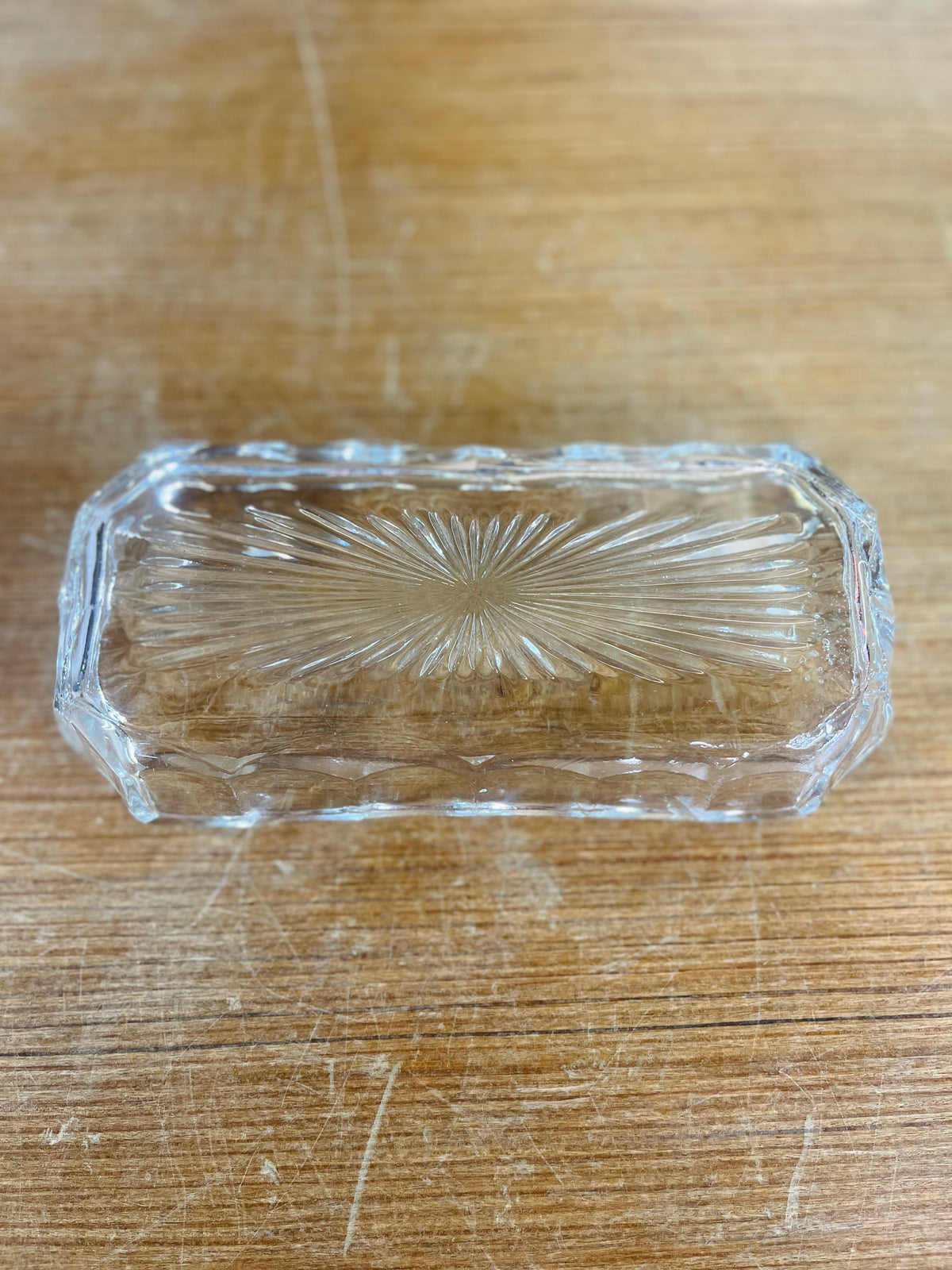 Vintage Pressed Glass Relish Dish