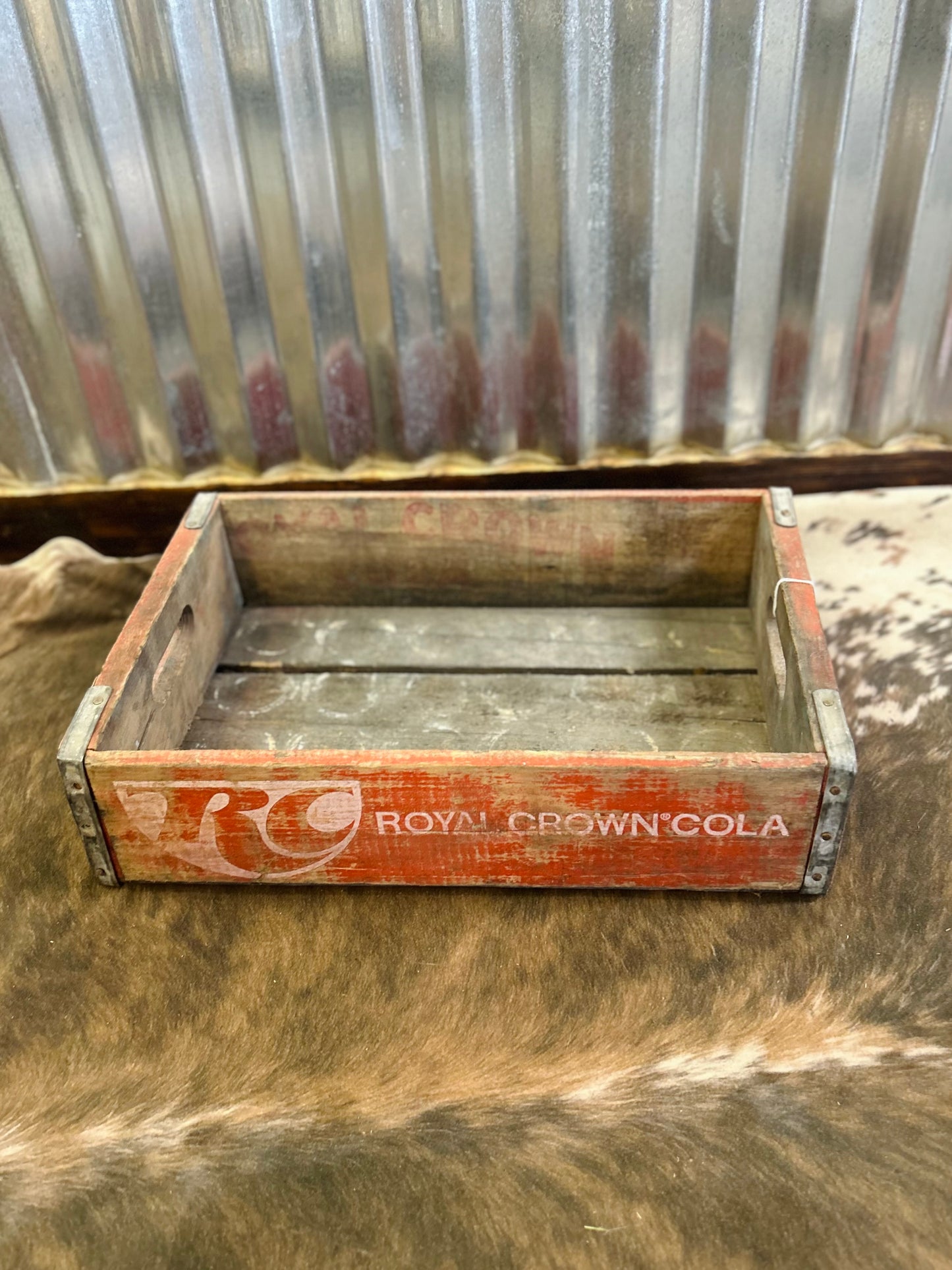Vintage 1976 "RC" Royal Crown Cola Wood Crate