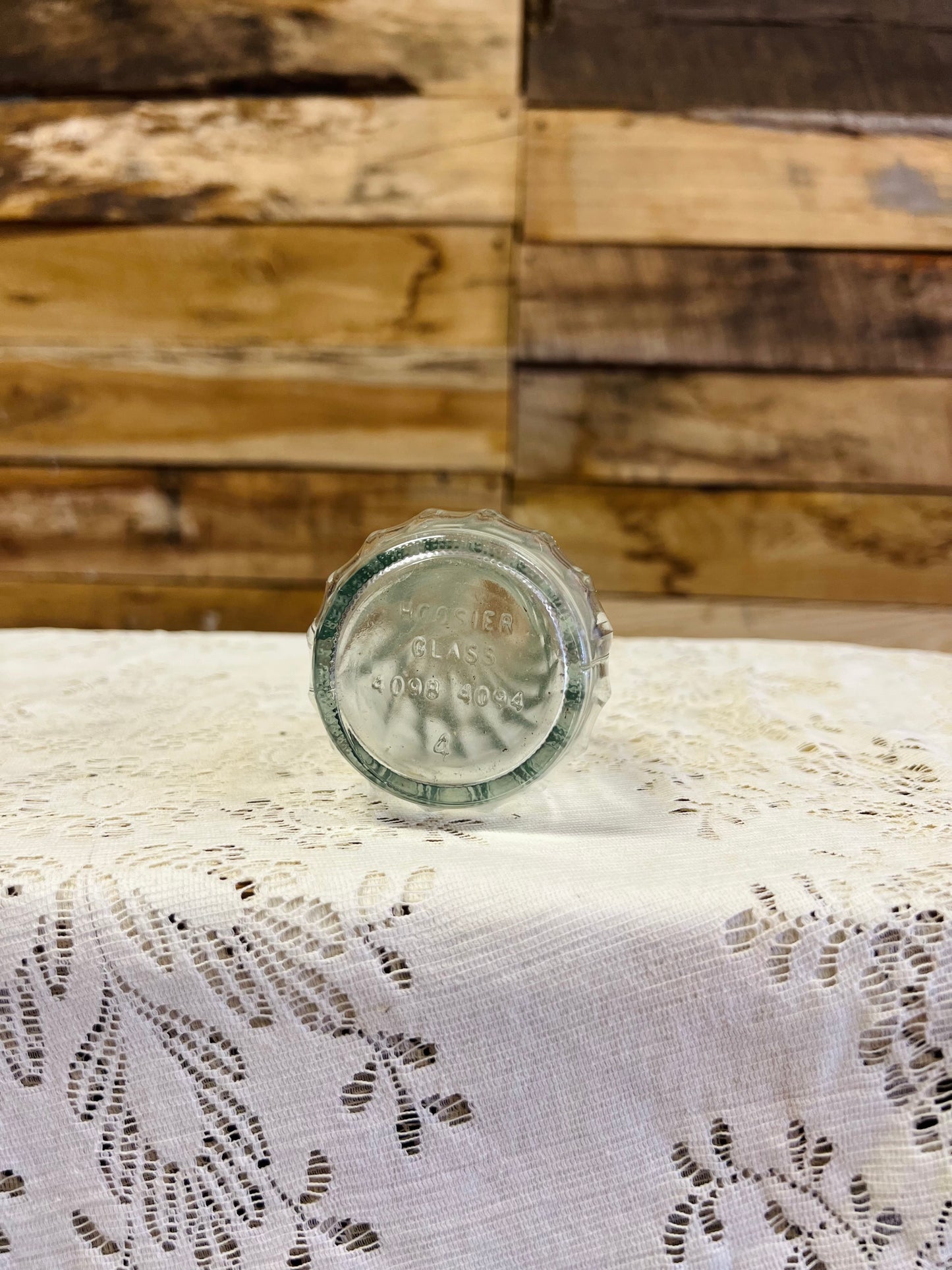 Vintage Hoosier Glass Bud Vase Featuring Twisted Swirl Pattern