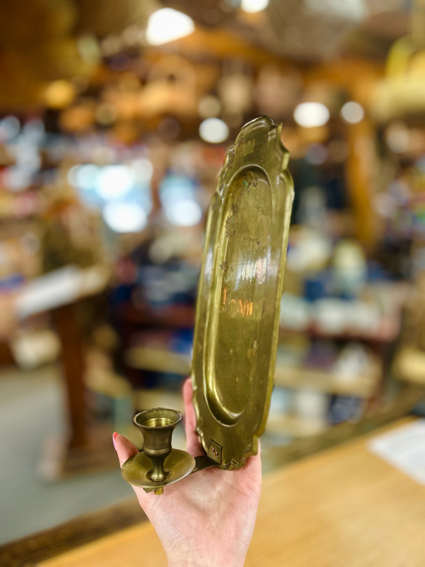 Solid Brass Wall Sconce Candle Holder