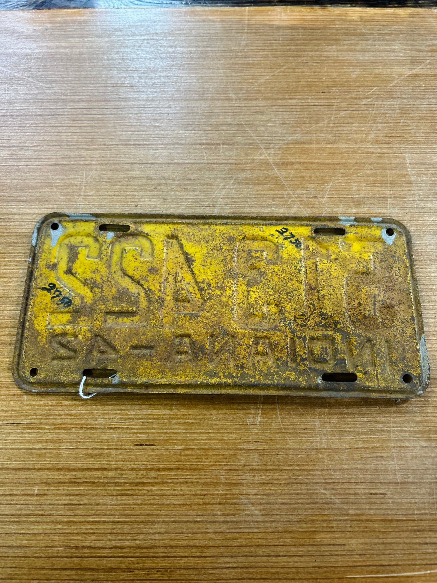 Vintage 1942 Indiana License Plate