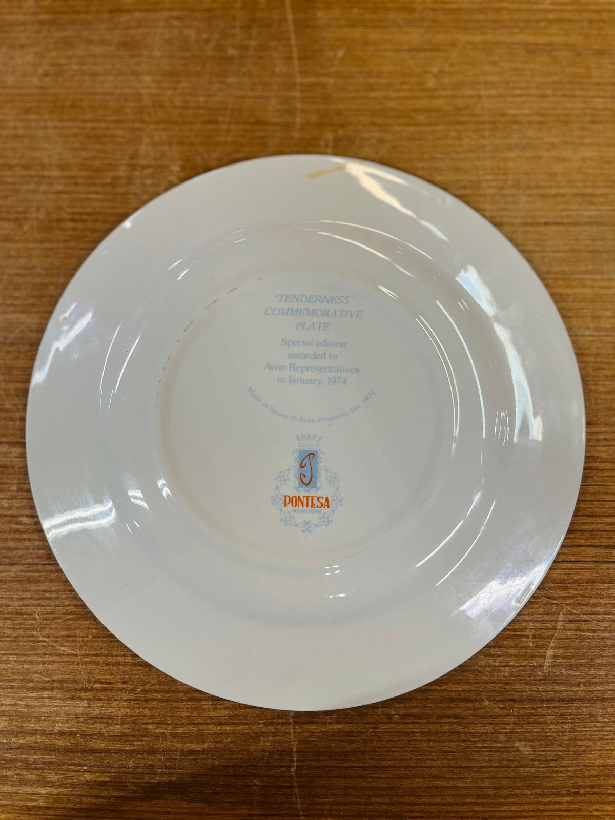 Vintage 1974 Avon "Tenderness" Commemorative Plate