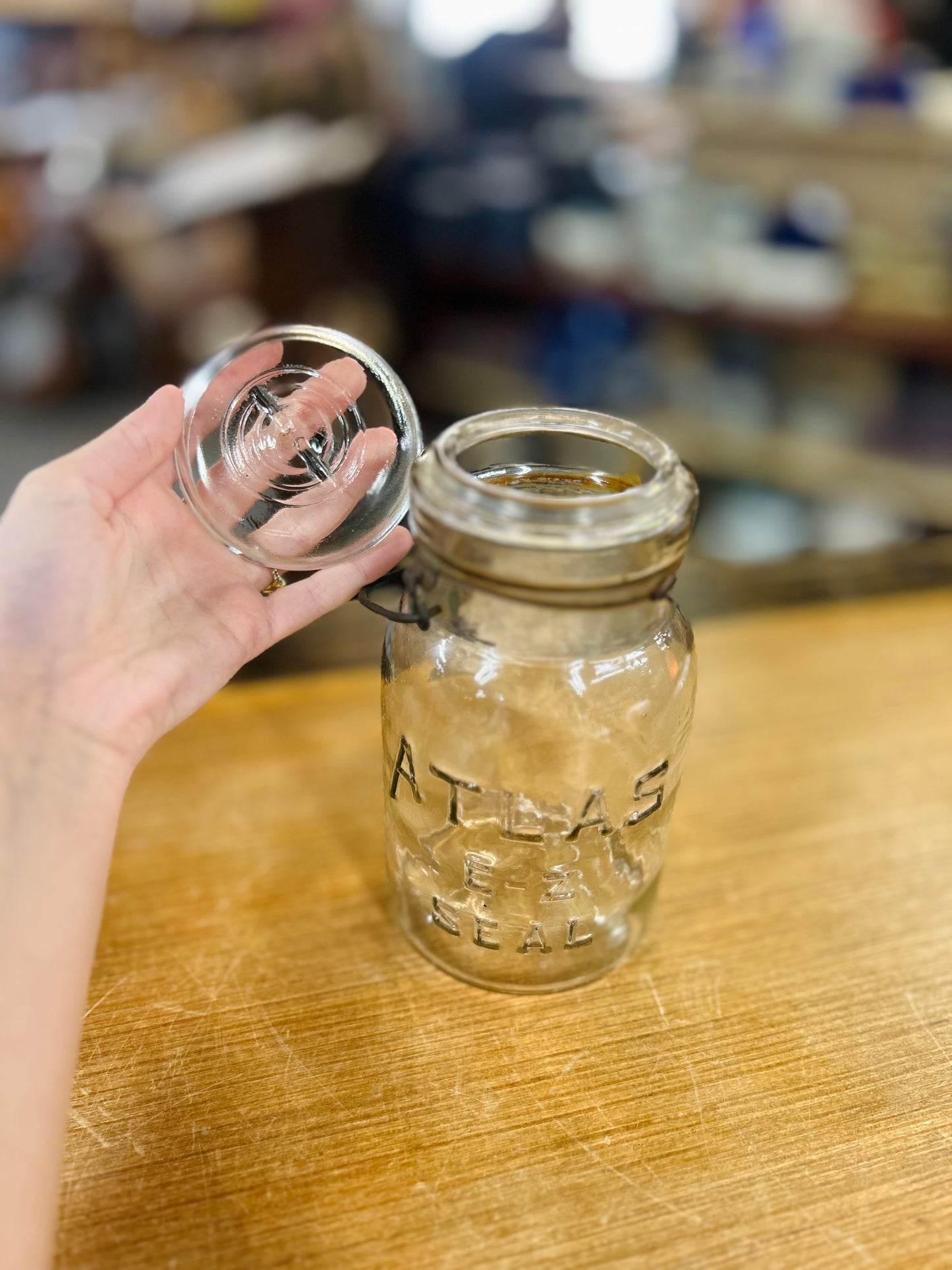 Old Atlas E-Z Seal Glass Mason Jar