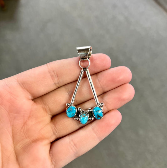 Triangle Turquoise Pendant