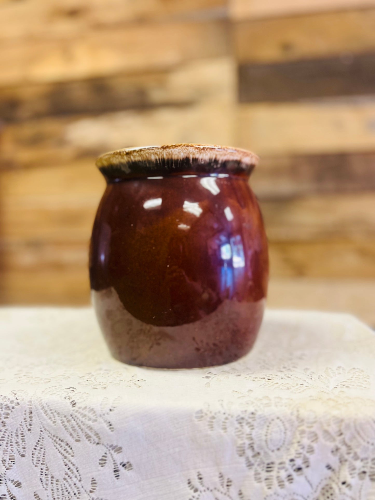 Vintage Hull Pottery Brown Cookies Jar