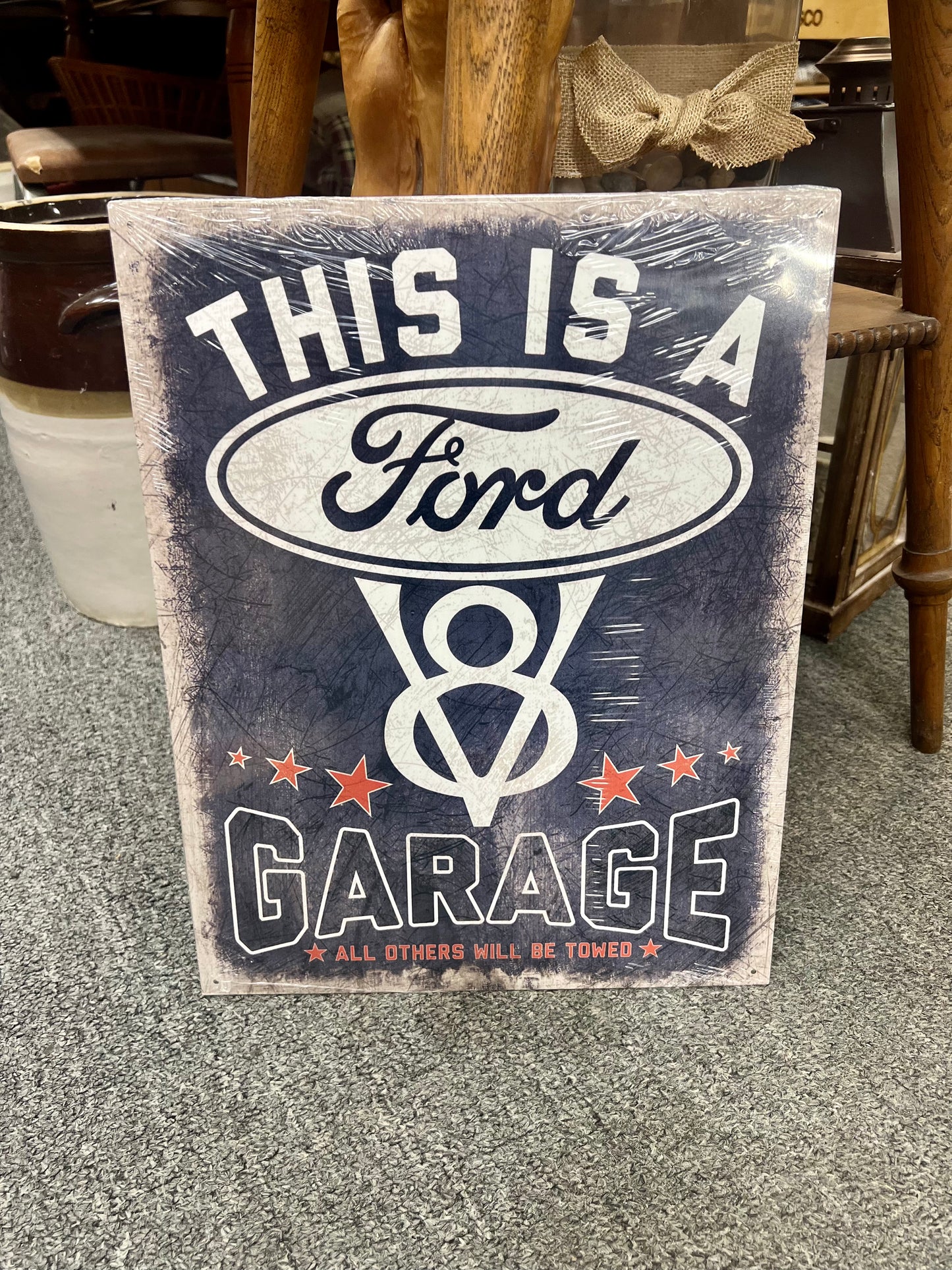 Ford V8 Garage Metal Sign