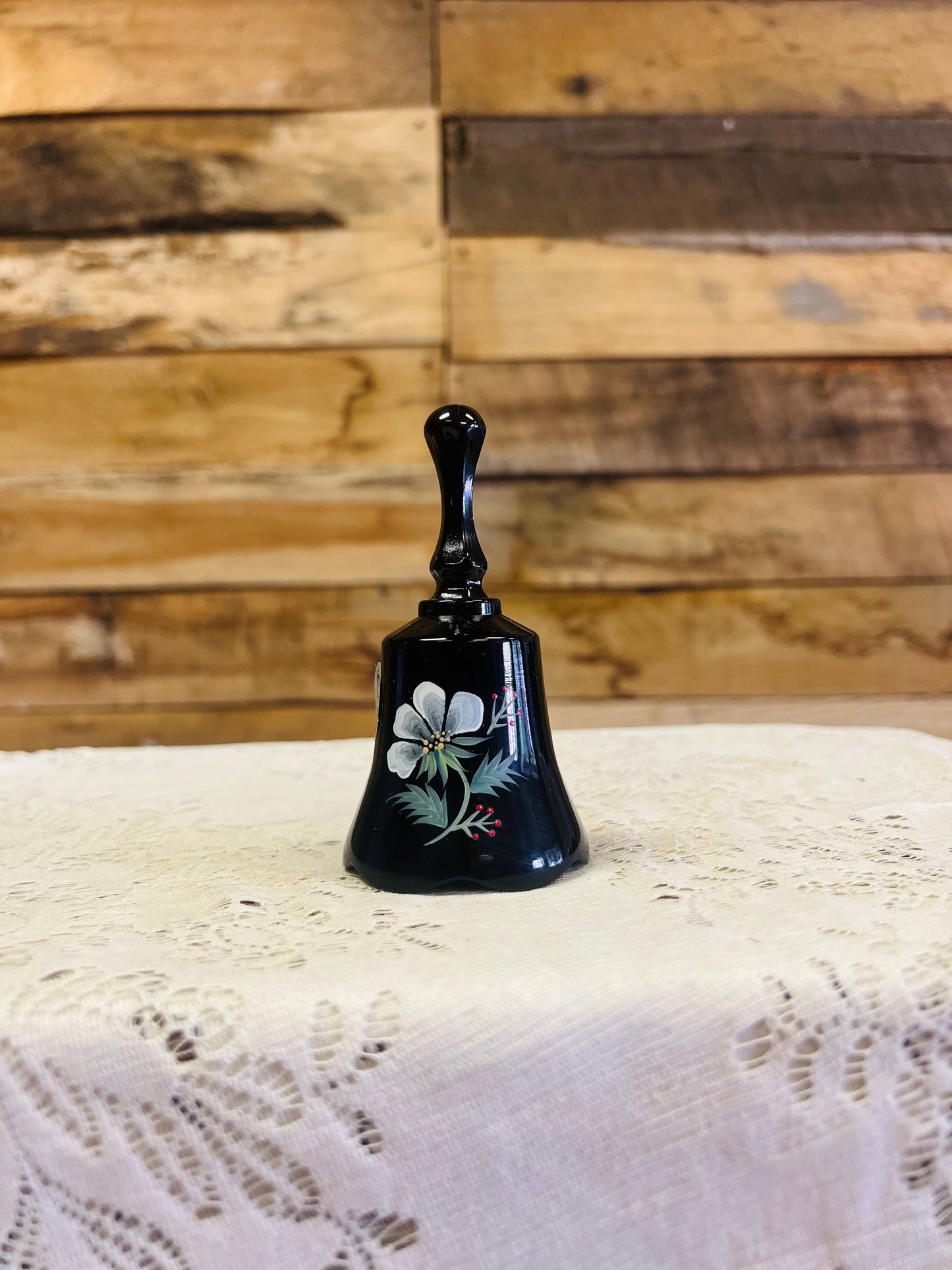 Vintage Fenton Black Bell with Box