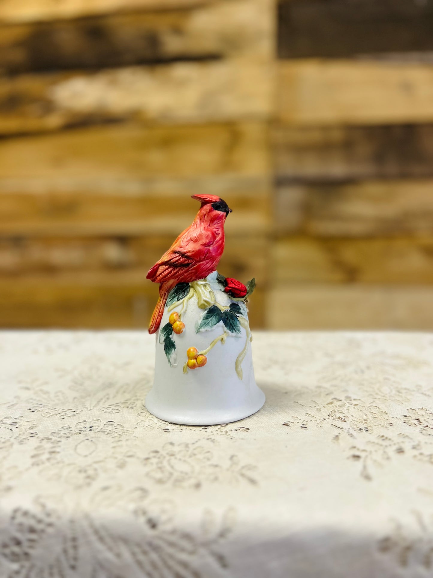 Vintage Cardinal Bell with Vine Designs