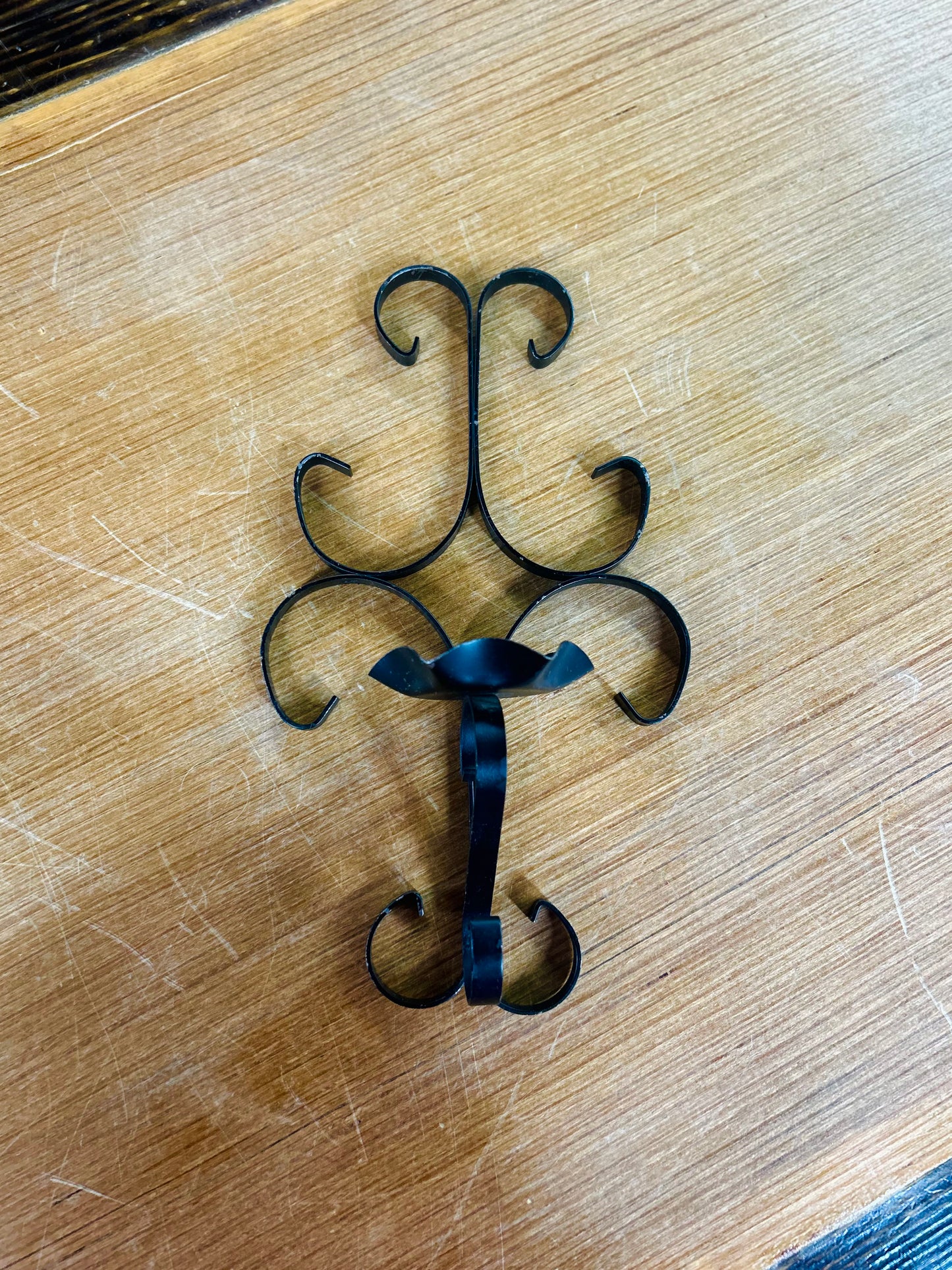 Black Wrought Iron Candle Wall Sconce