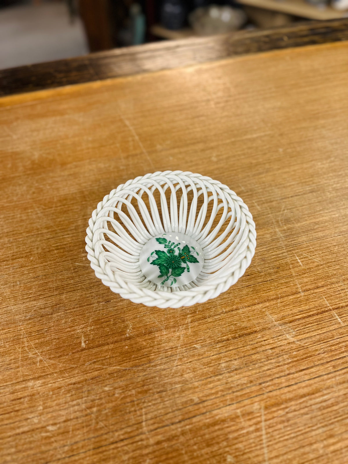Vintage Herend Porcelain Basket