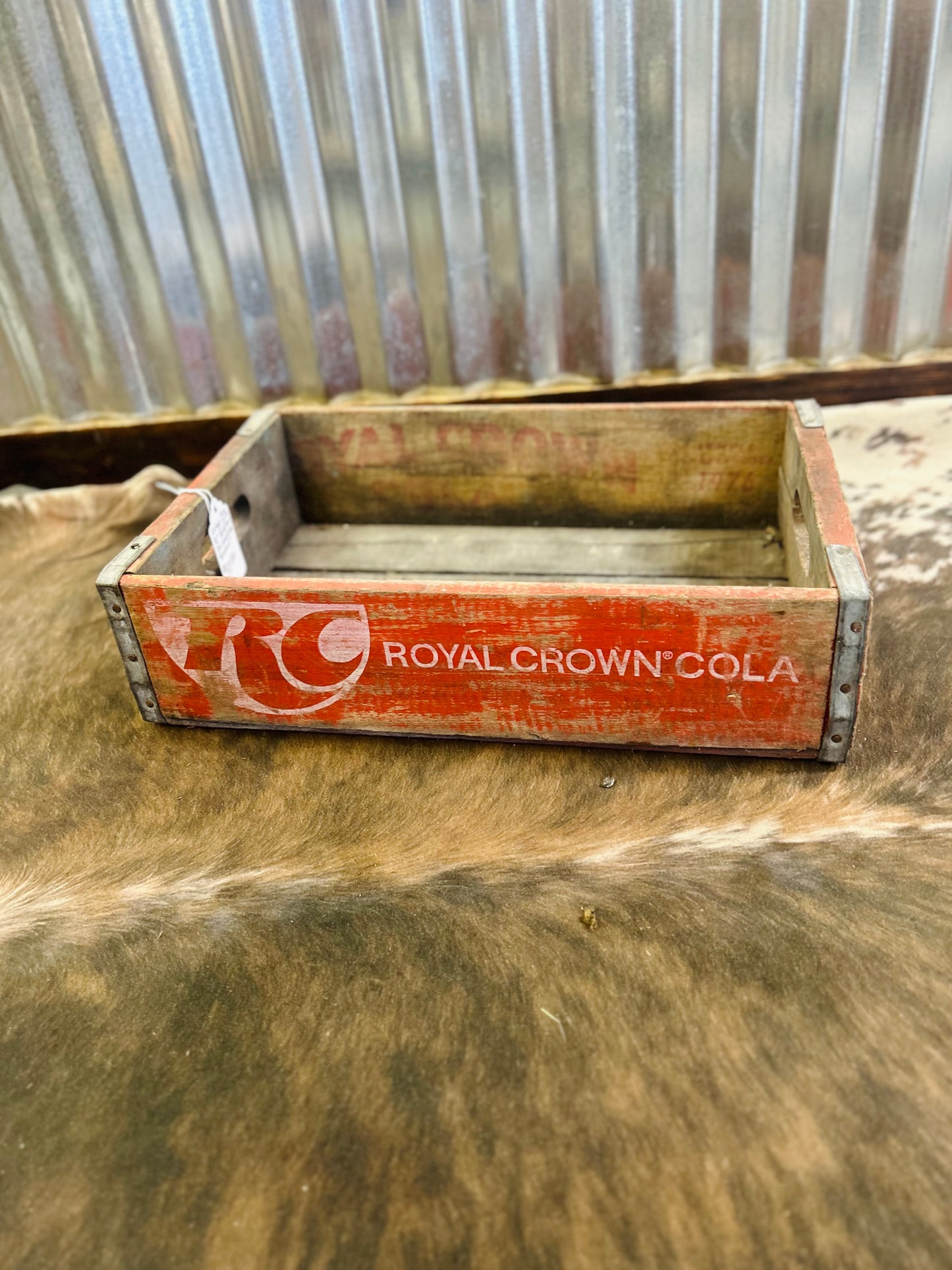 Vintage 1976 "RC" Royal Crown Cola Wood Crate