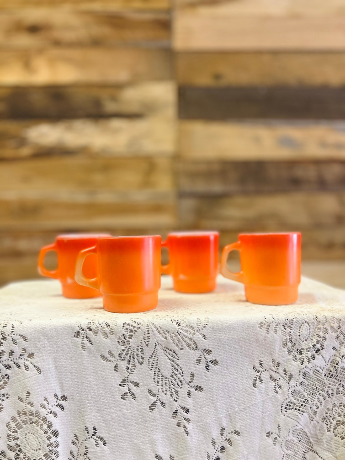 Vintage Set of Four Fire King Mugs